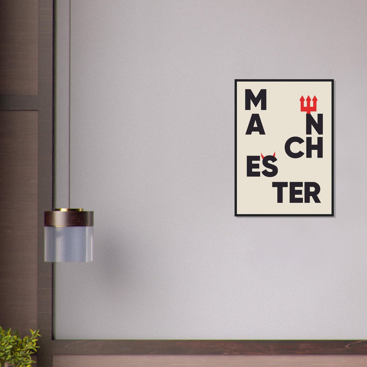 Cities/ Places 'Manchester' - Premium Matte Paper Wooden Framed Poster