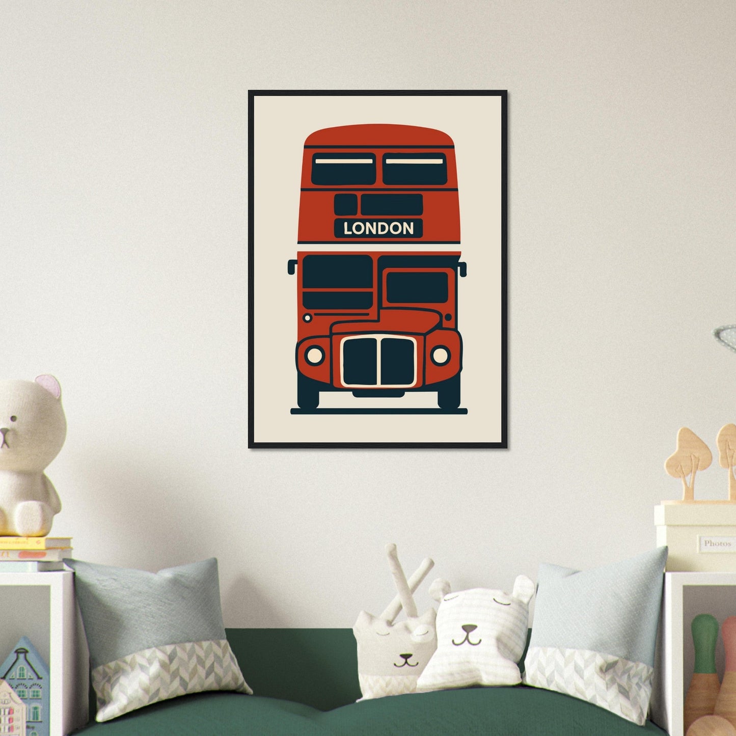 Cities/ Places 'Bus' - Premium Matte Paper Wooden Framed Poster