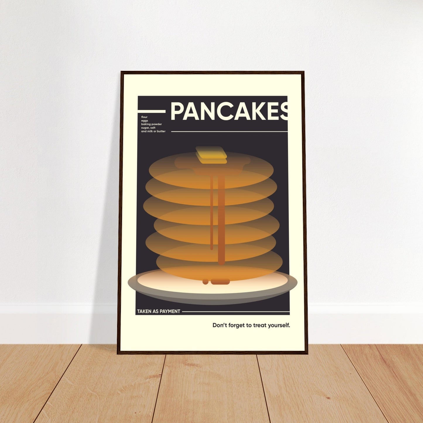 Pancakes - Premium Matte Paper Wooden Framed Poster