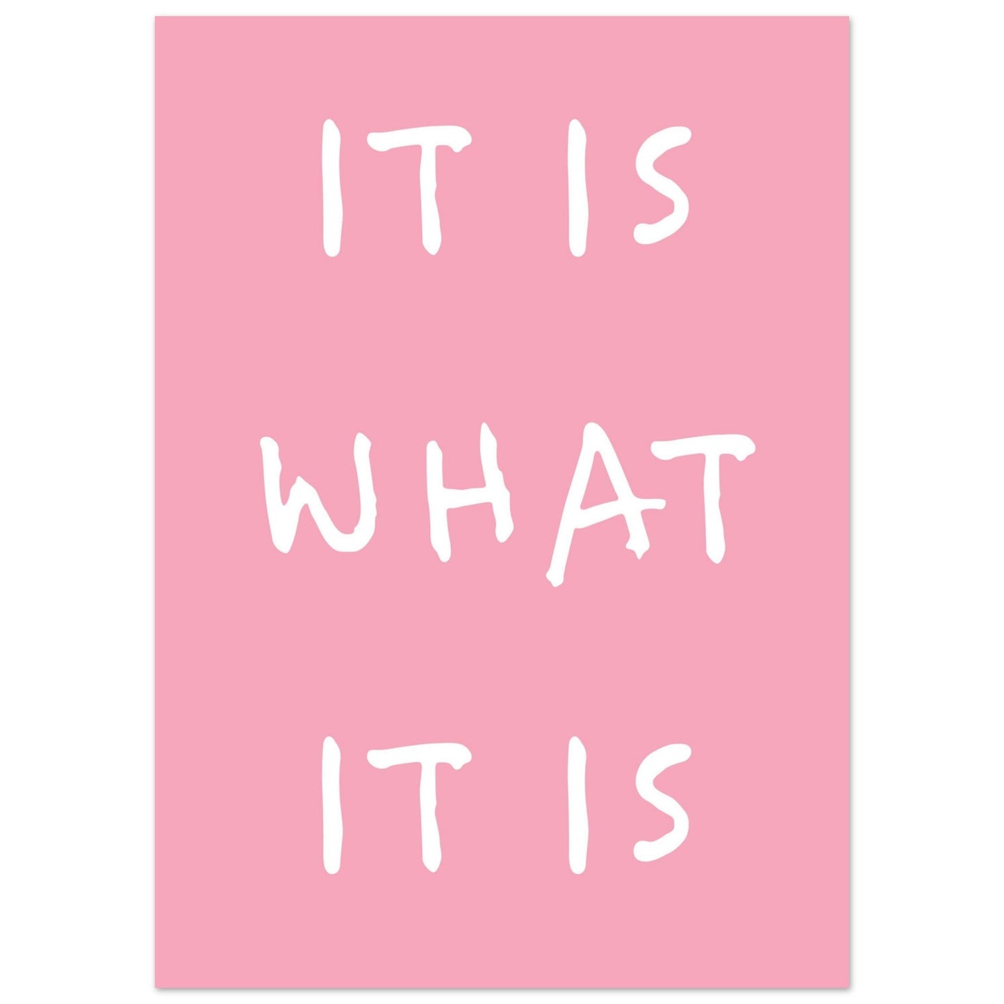 It is what it is - Premium Matte Paper Poster