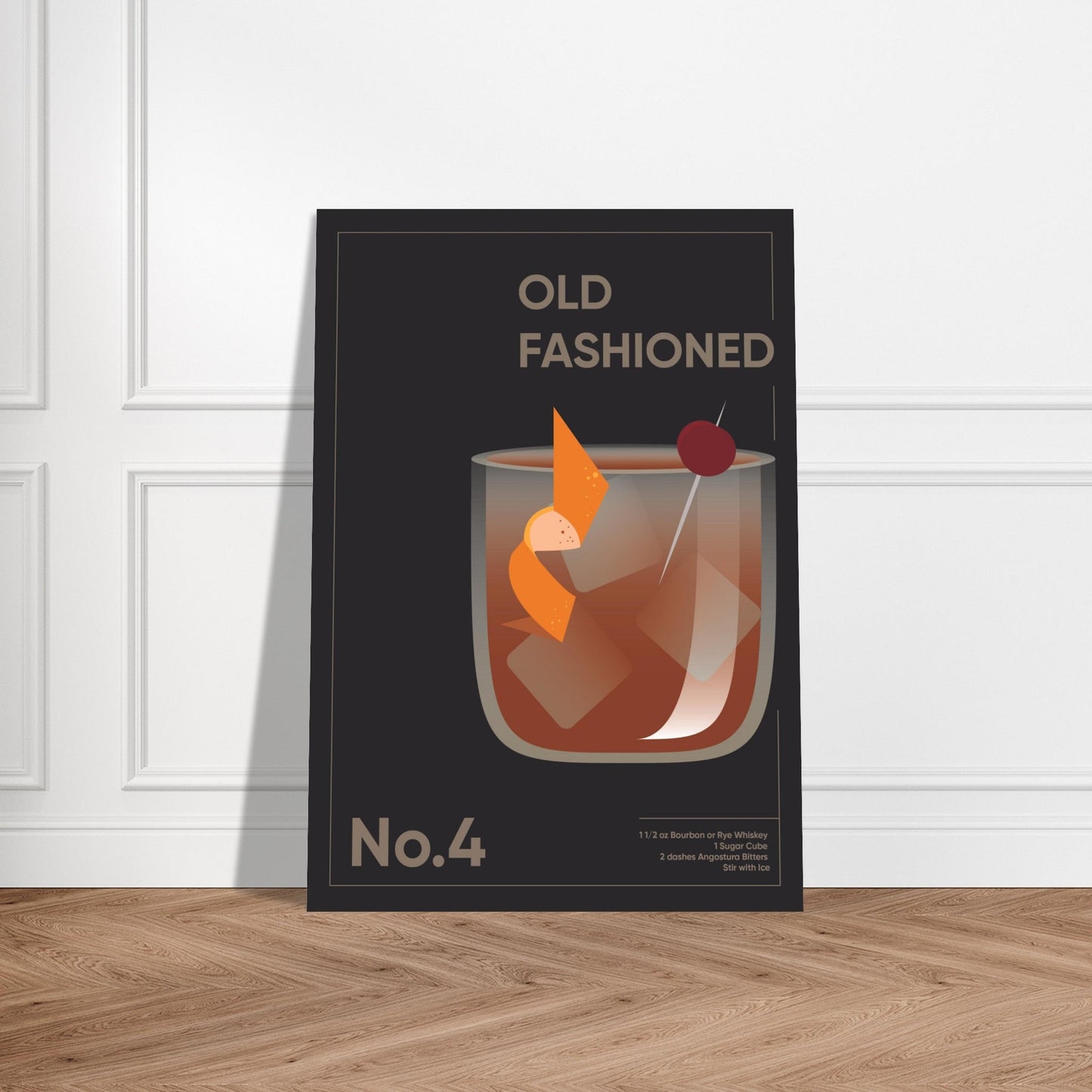 Cocktail 'Old Fashioned' - Premium Matte Paper Poster