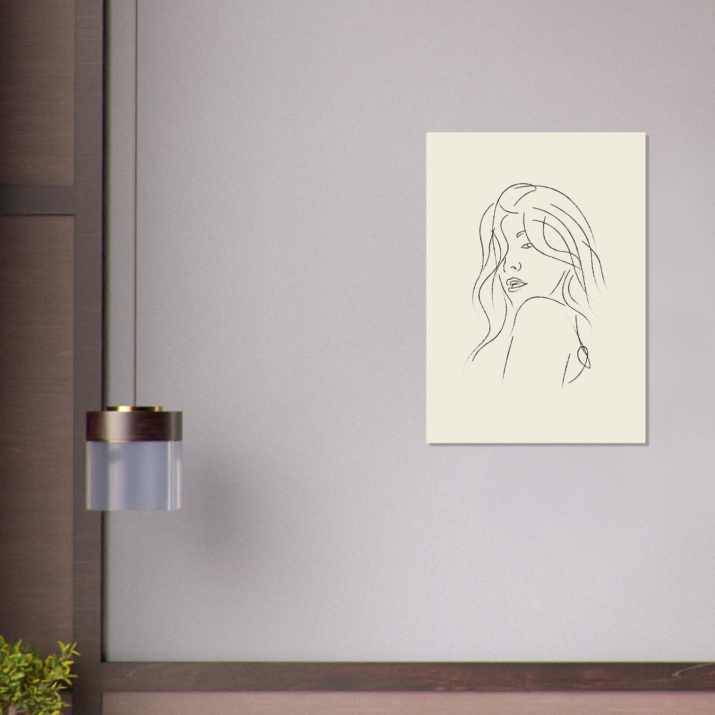 Line Art 'The Pose' - Premium Matte Paper Poster