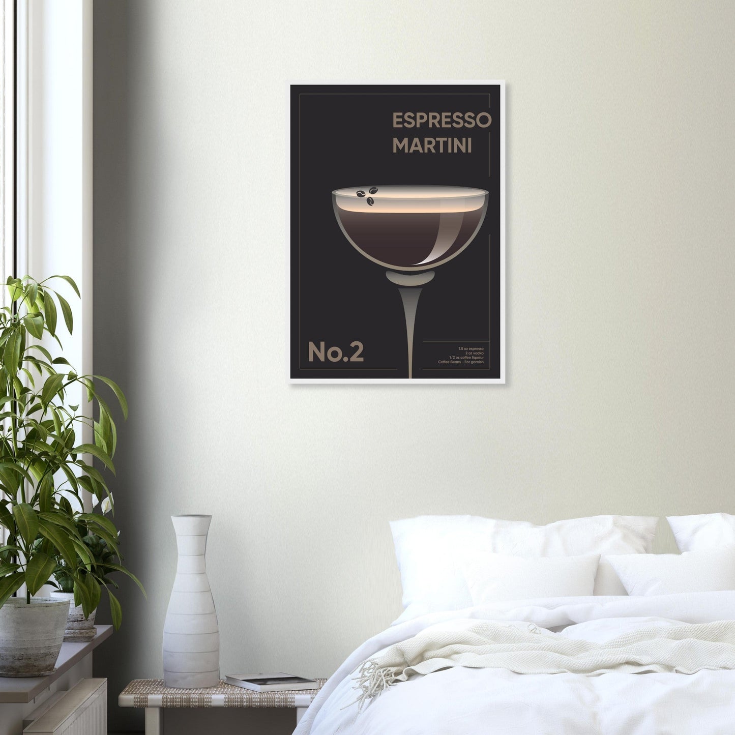Cocktail 'Espresso Martini' - Premium Matte Paper Wooden Framed Poster