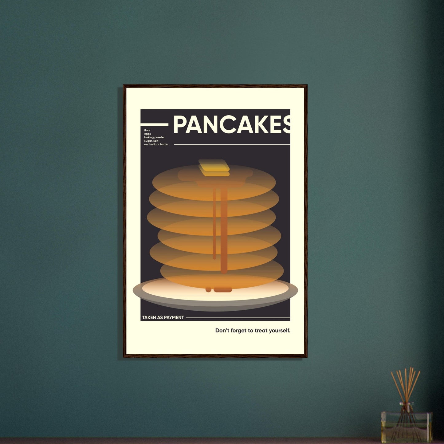 Pancakes - Premium Matte Paper Wooden Framed Poster