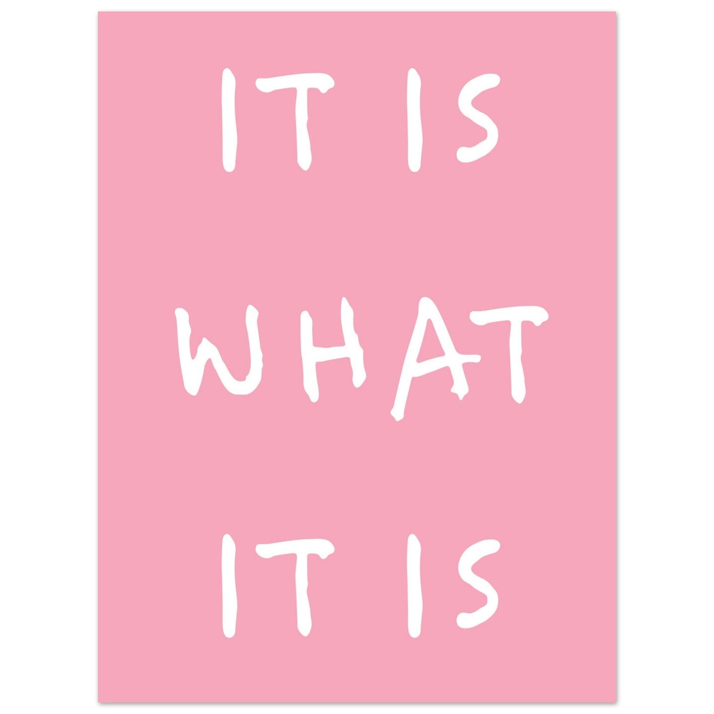 It is what it is - Premium Matte Paper Poster