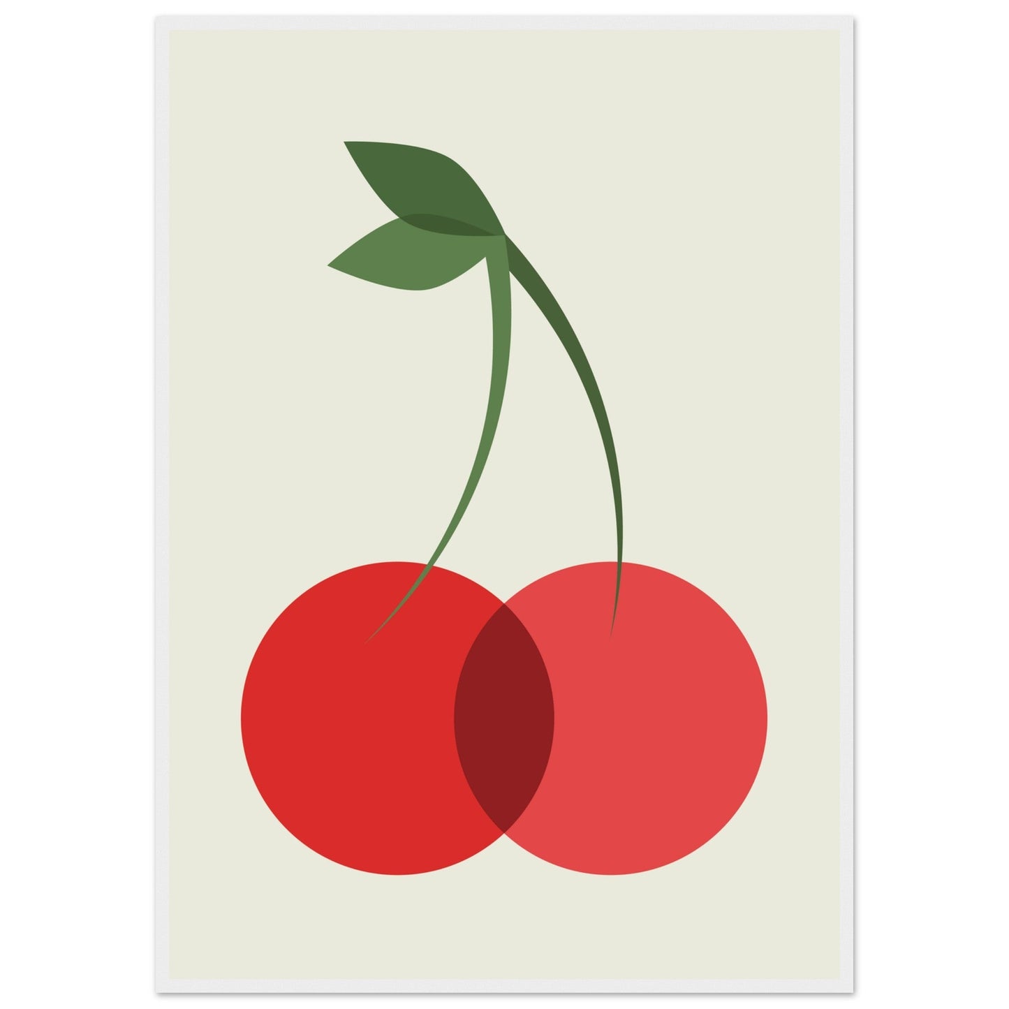 Fruity 'Cherries' - Premium Matte Paper Wooden Framed Poster