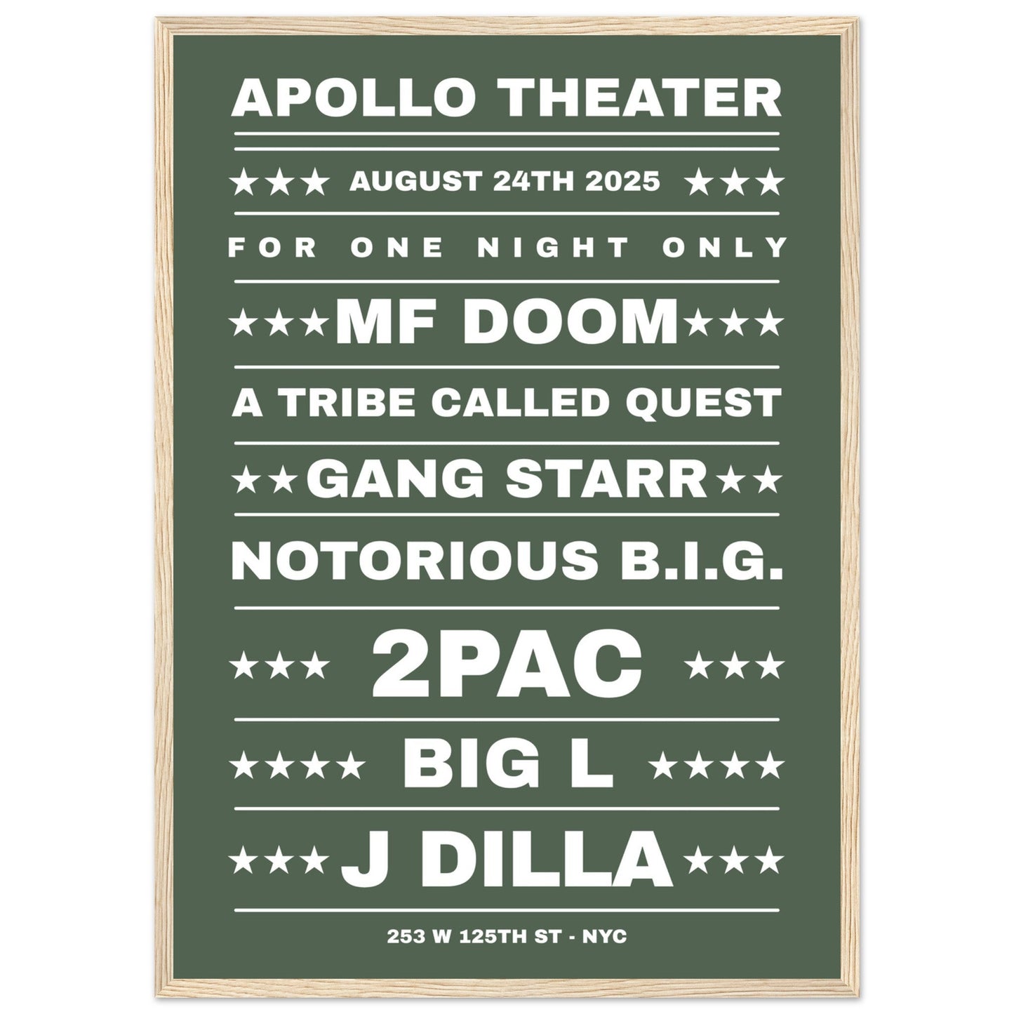 Sign 'Dream Hip Hop Gig' - Premium Matte Paper Wooden Framed Poster