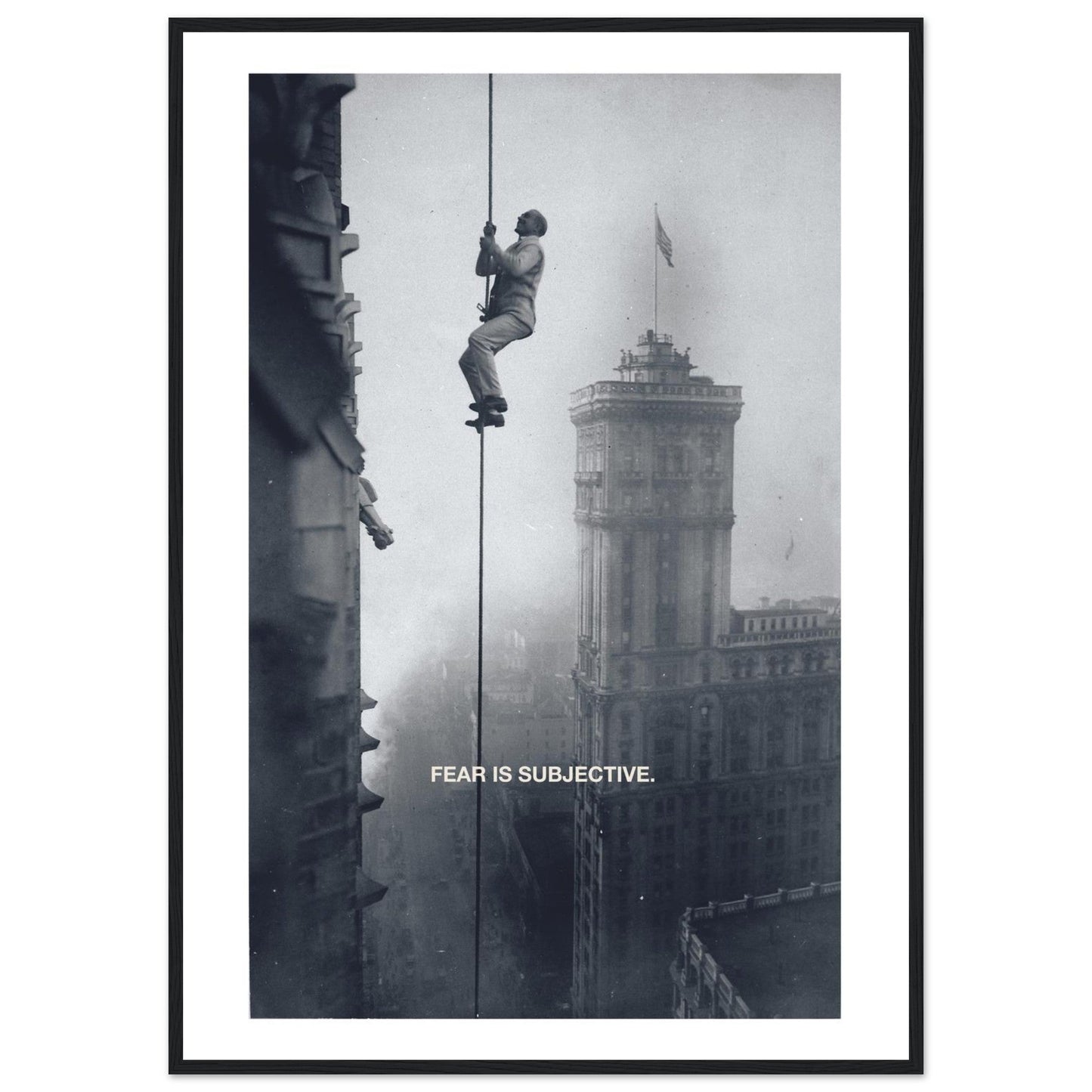 Ed Dickinson 'Fear is Subjective' - Premium Matte Paper Wooden Framed Poster