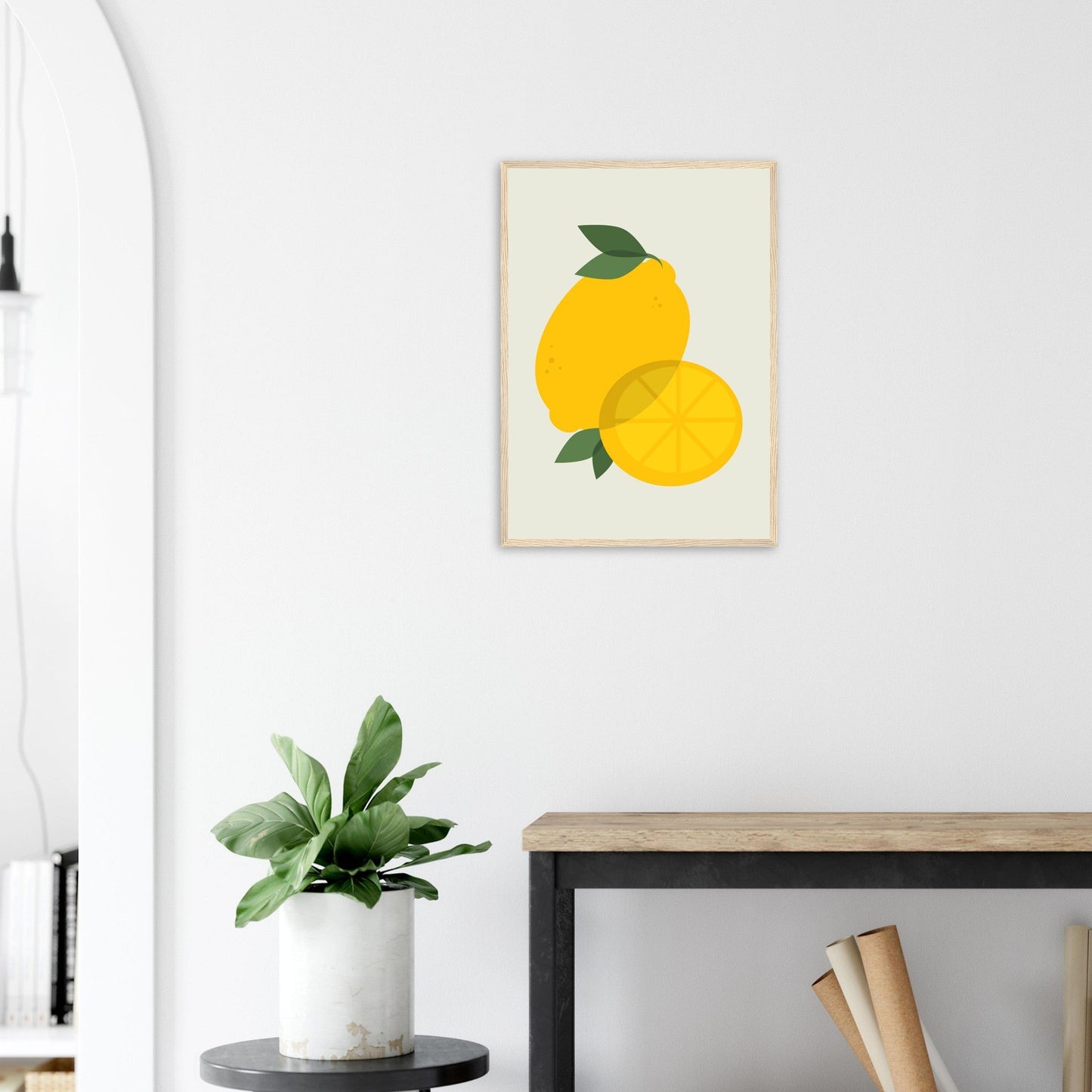 Fruity 'Lemons' - Premium Matte Paper Wooden Framed Poster