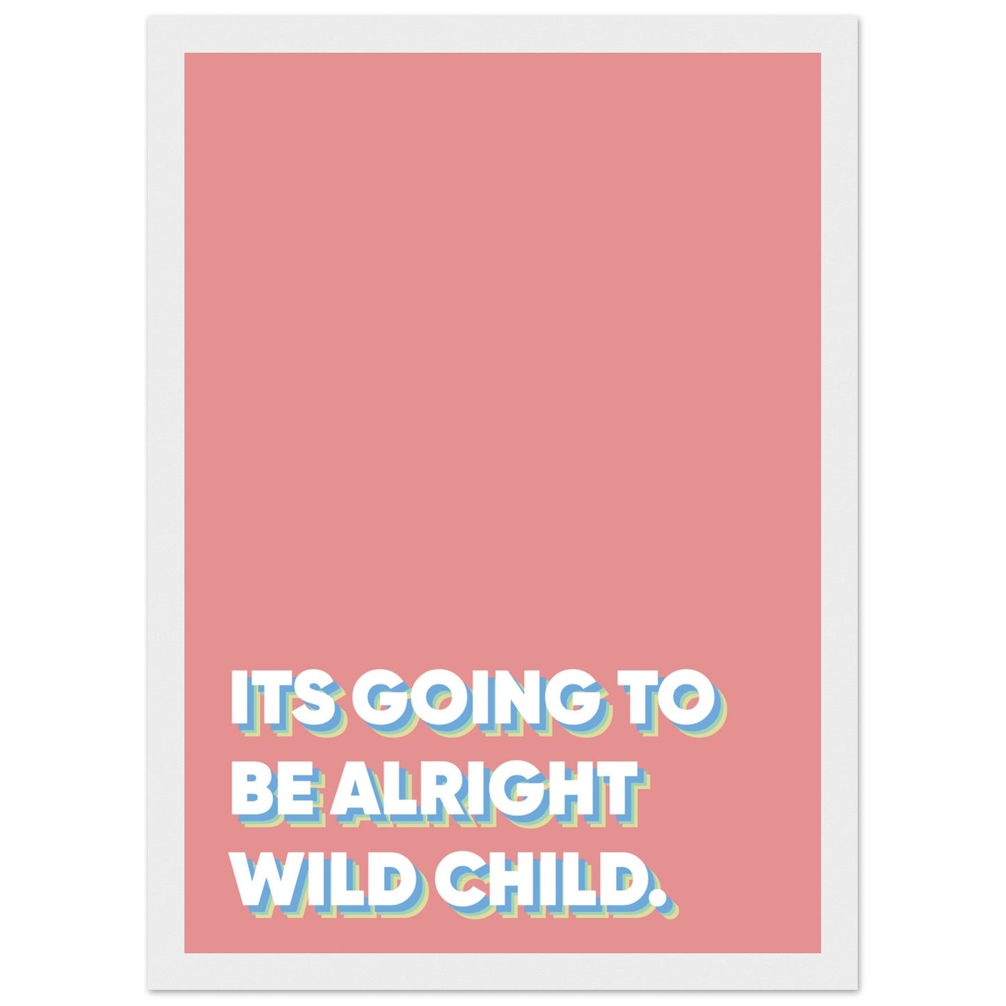 Sign 'Wild Child' - Premium Matte Paper Wooden Framed Poster