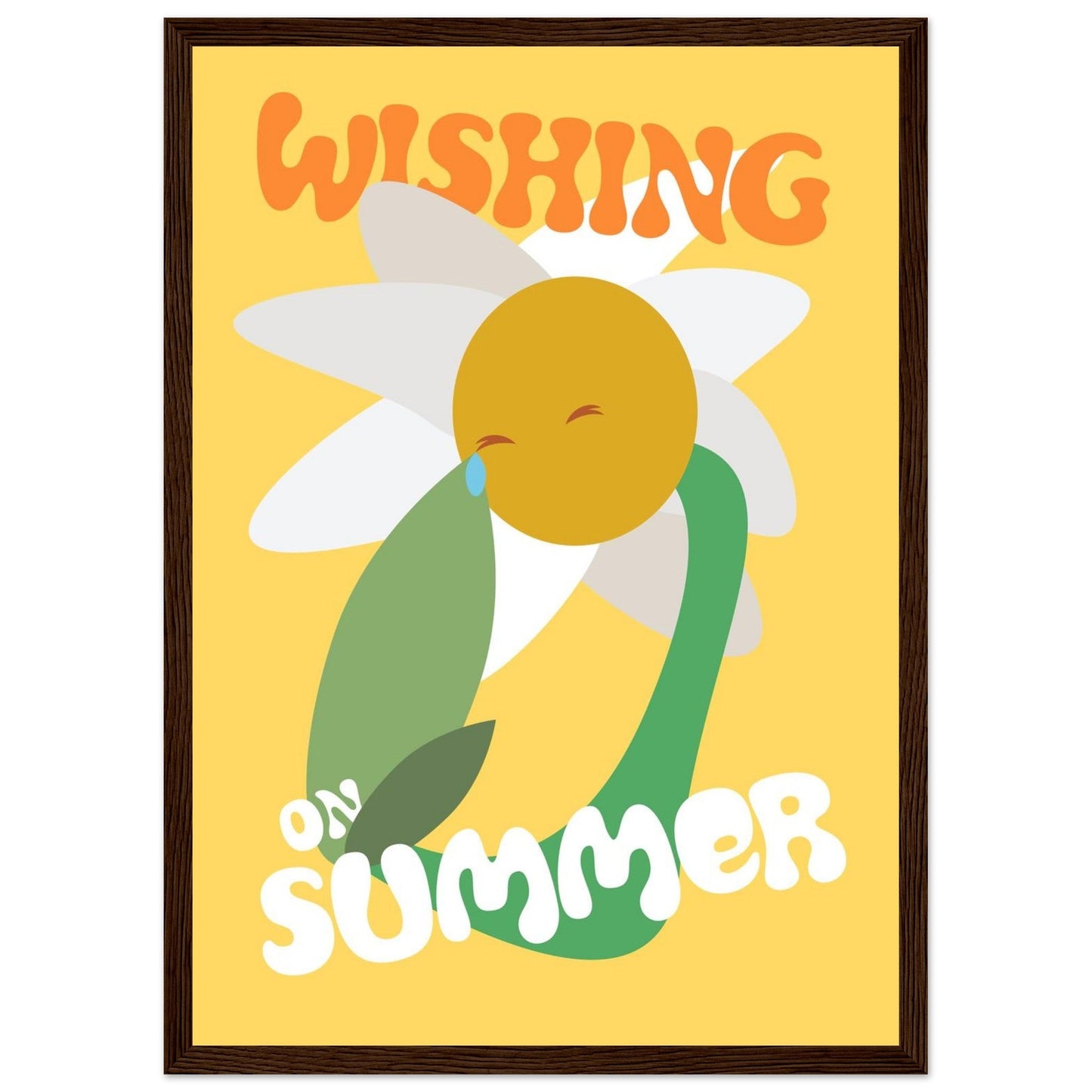 Flowers 'Wishing on Summer' - Premium Matte Paper Wooden Framed Poster