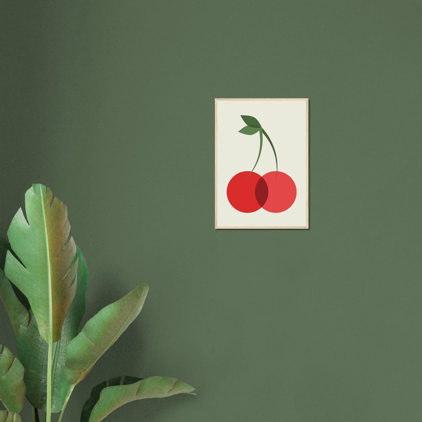 Fruity 'Cherries' - Premium Matte Paper Wooden Framed Poster