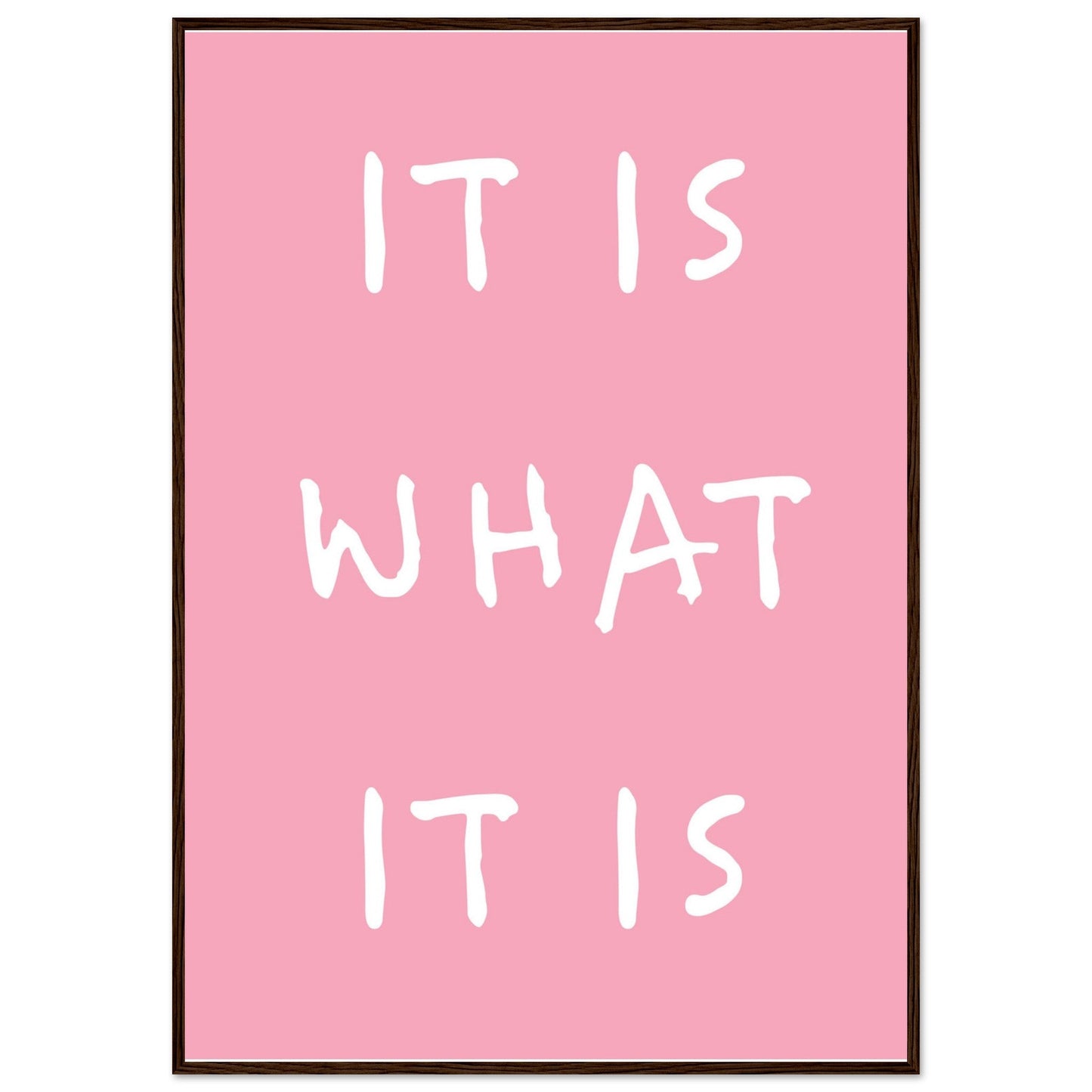 It is what it is - Premium Matte Paper Wooden Framed Poster