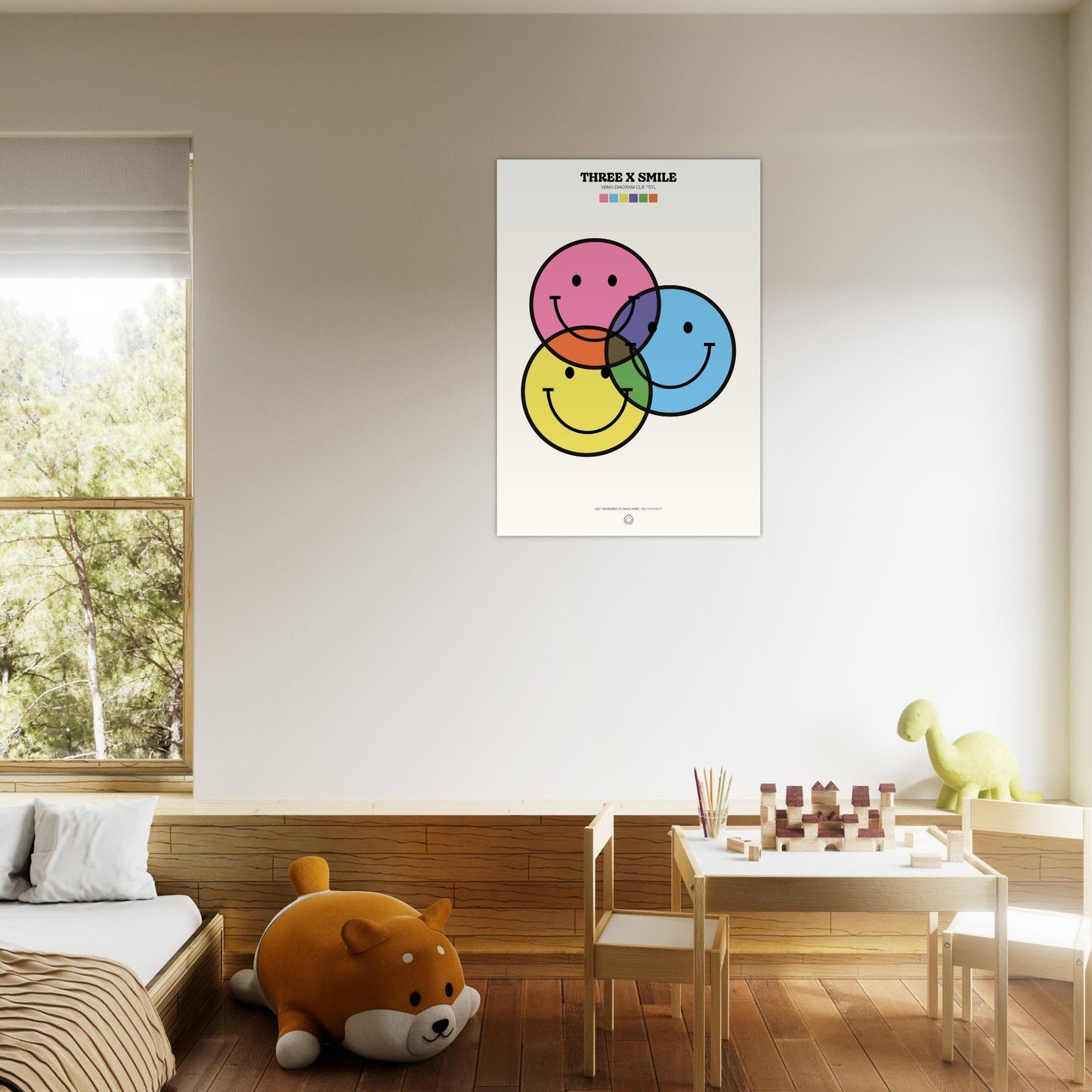 Smile 'Venn Diagram' ThreeX - Premium Matte Paper Poster