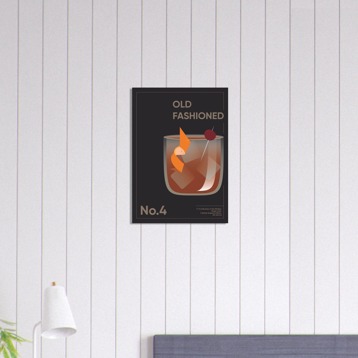 Cocktail 'Old Fashioned' - Premium Matte Paper Poster