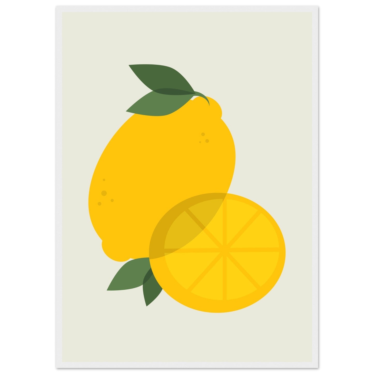 Fruity 'Lemons' - Premium Matte Paper Wooden Framed Poster