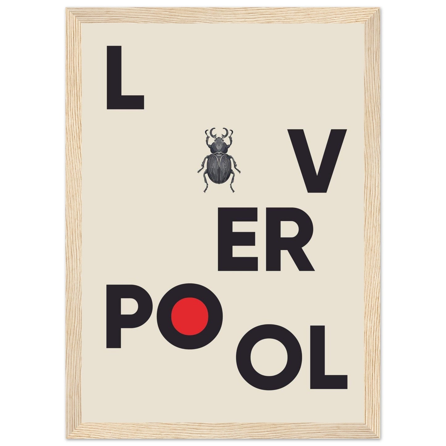 Cities/ Places 'Liverpool' - Premium Matte Paper Wooden Framed Poster