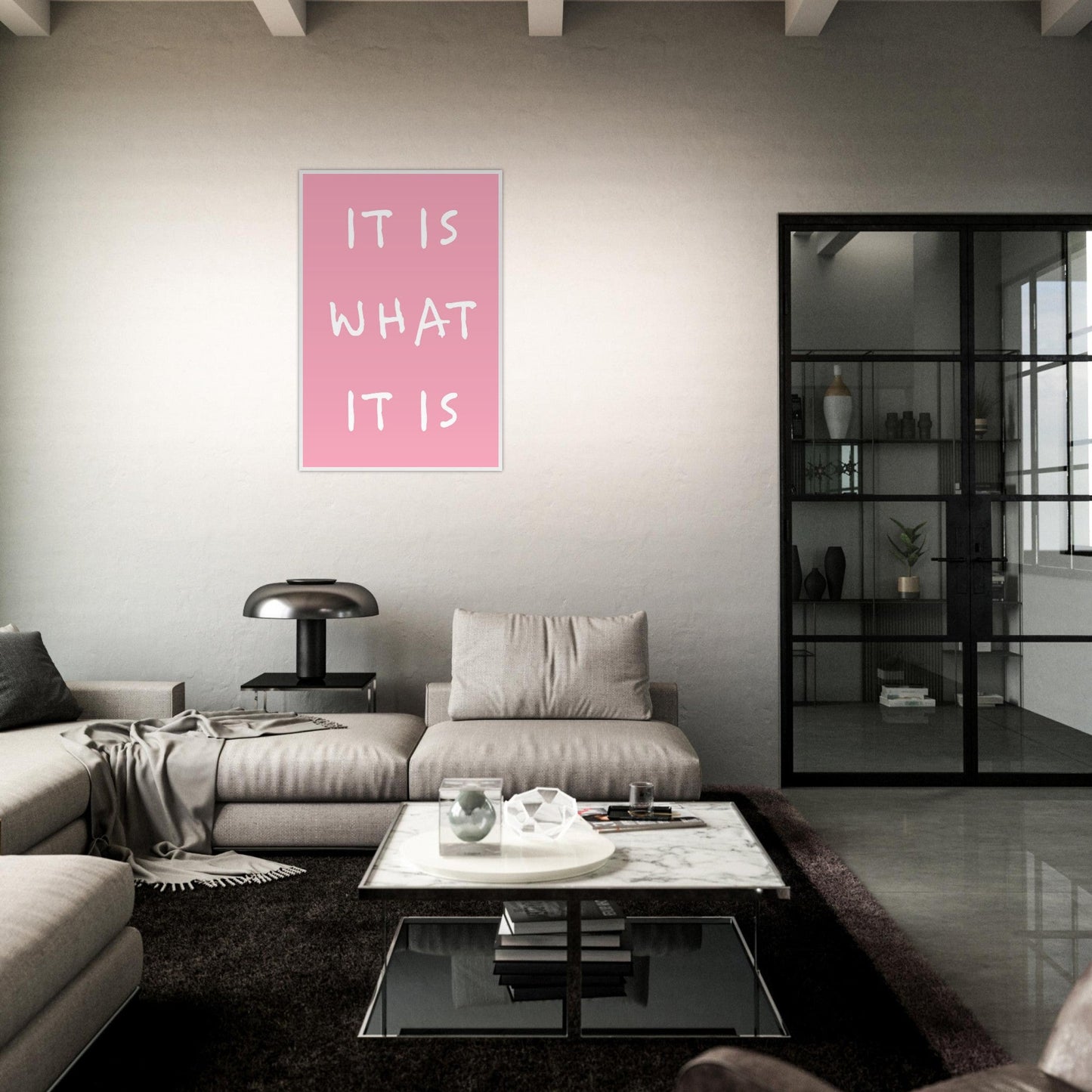 It is what it is - Premium Matte Paper Wooden Framed Poster