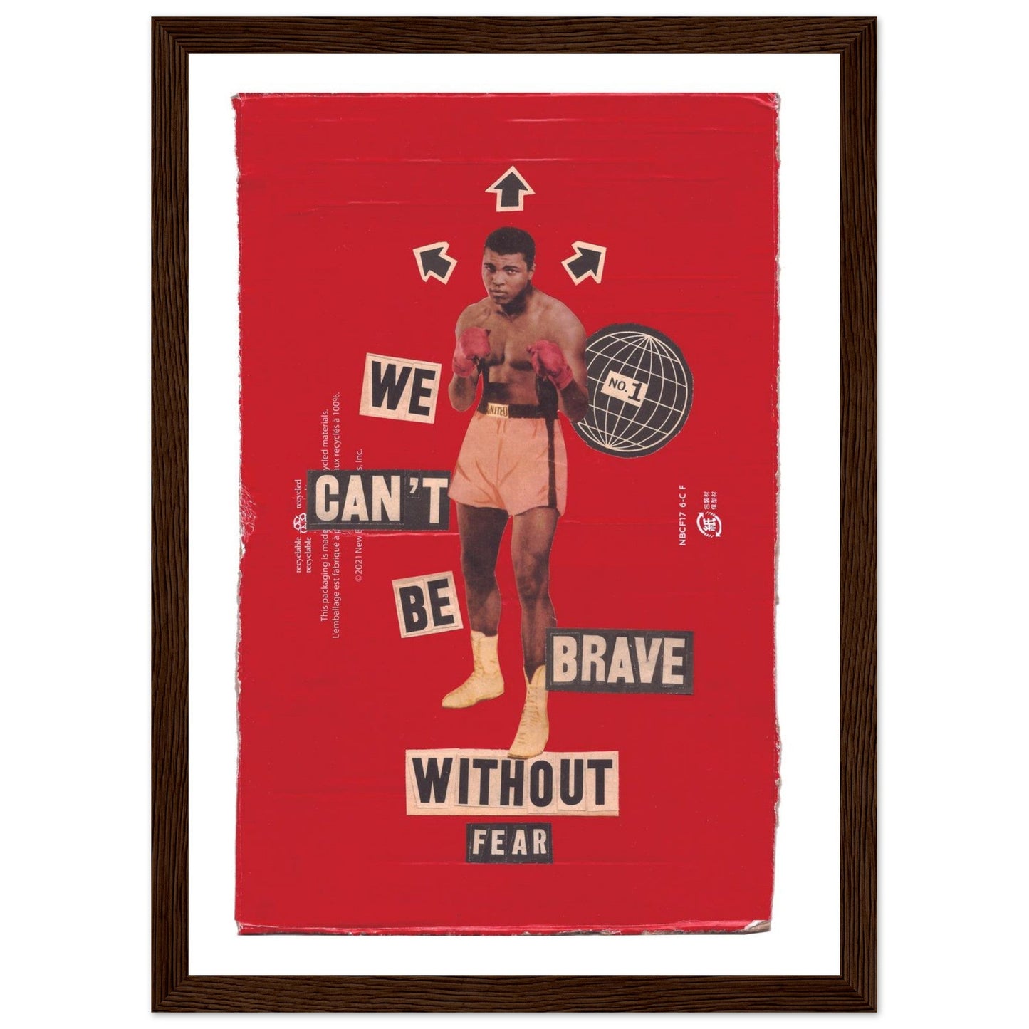 Ed Dickinson 'Brave Without Fear' - Premium Matte Paper Wooden Framed Poster