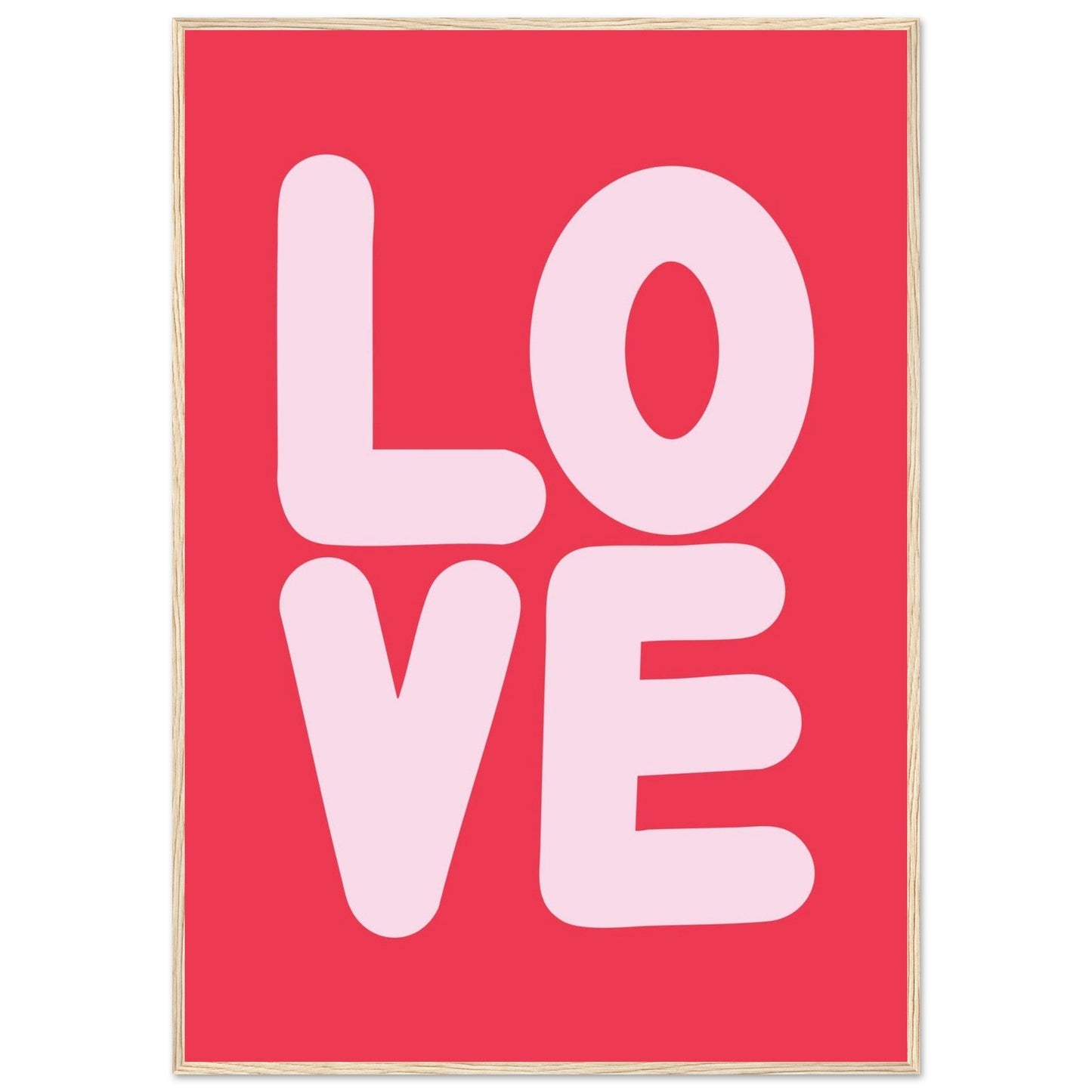 Sign 'Love' - Premium Matte Paper Wooden Framed Poster