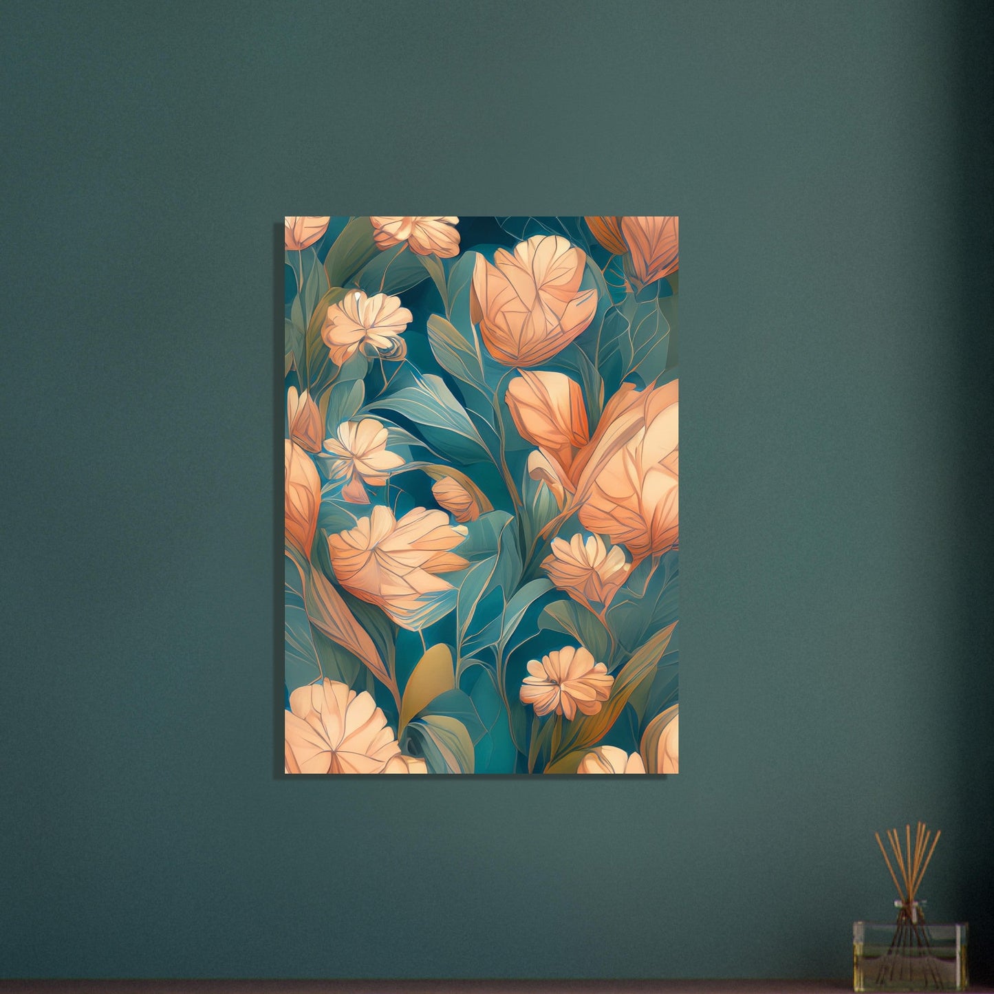 Flowers 'Abstract Garden' - Premium Matte Paper Poster