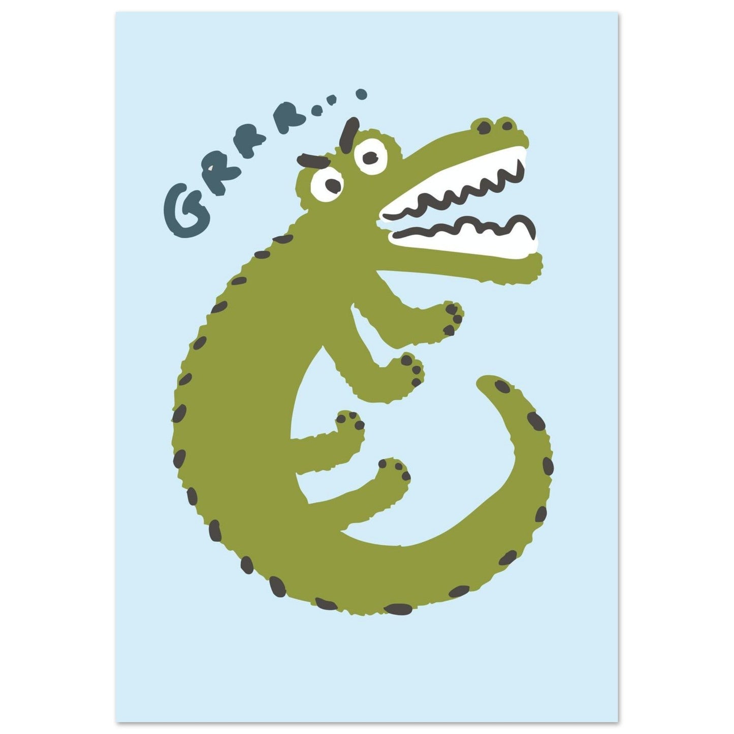 Animals 'Grrr...(Bad Day Croc)' - Premium Matte Paper Poster