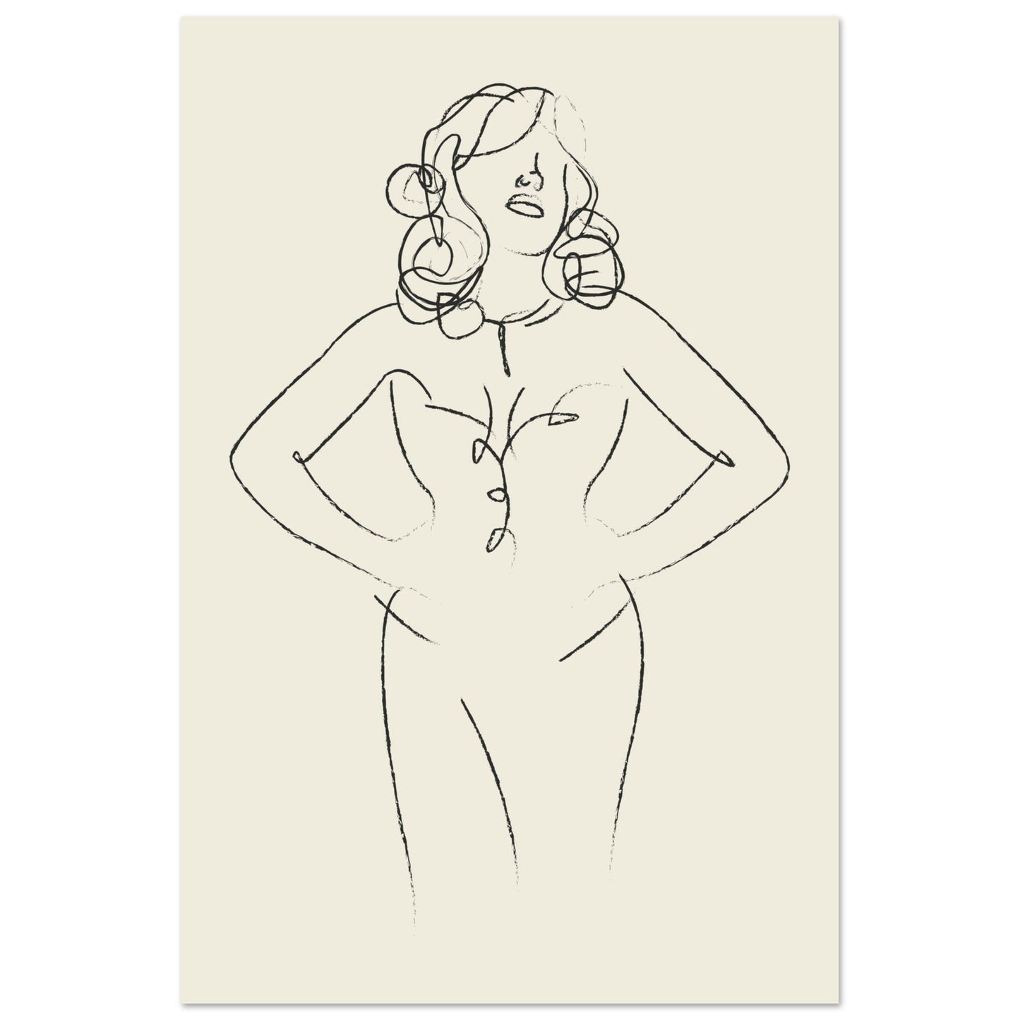 Line Art 'Sabrina' - Premium Matte Paper Poster