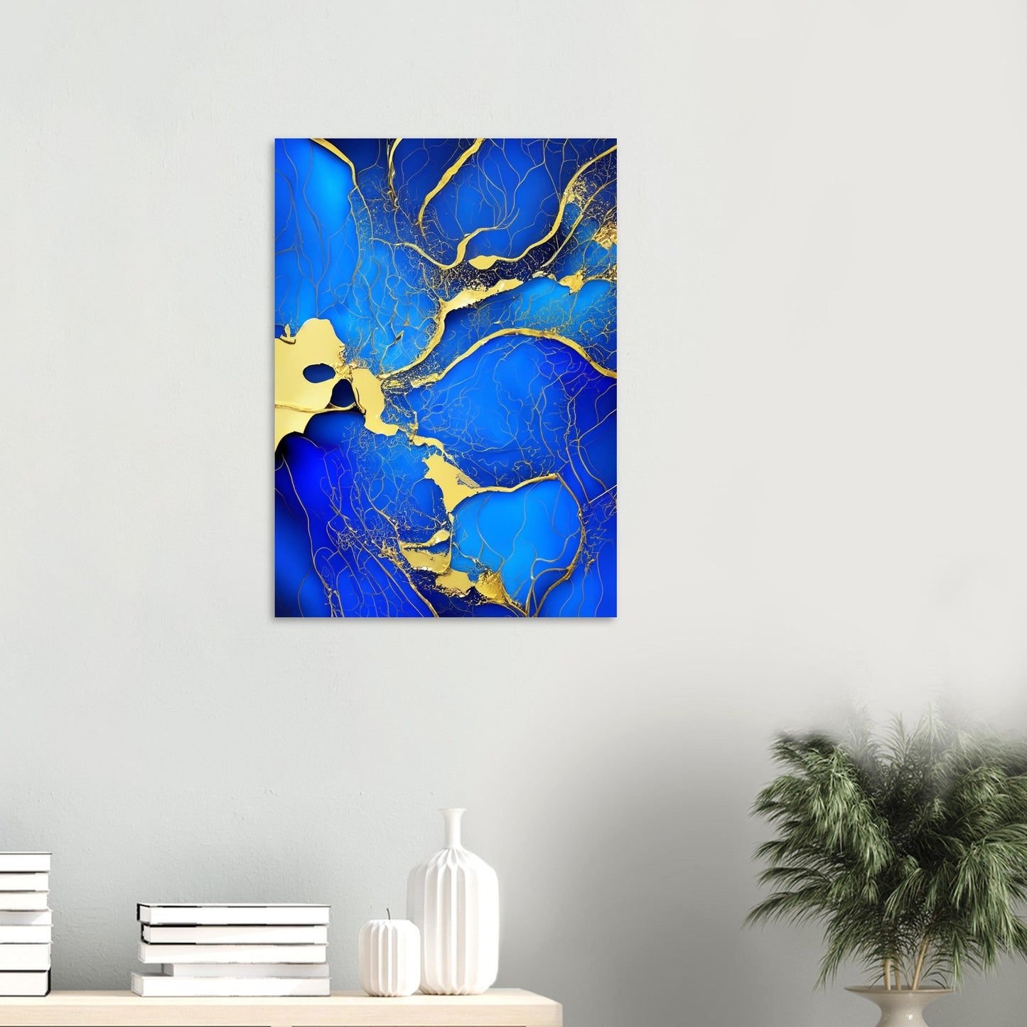Marble 'Blue & Gold' II - Premium Matte Paper Poster