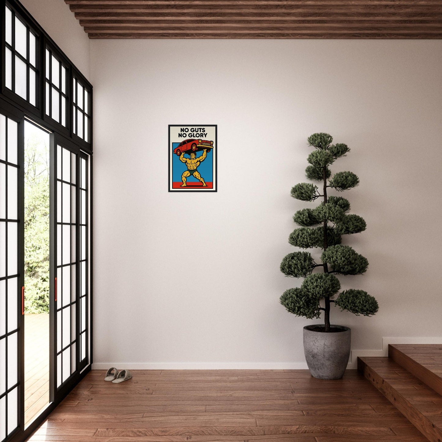 NO GUTS NO GLORY - Premium Matte Paper Wooden Framed Poster