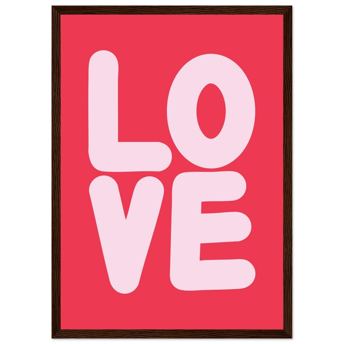 Sign 'Love' - Premium Matte Paper Wooden Framed Poster