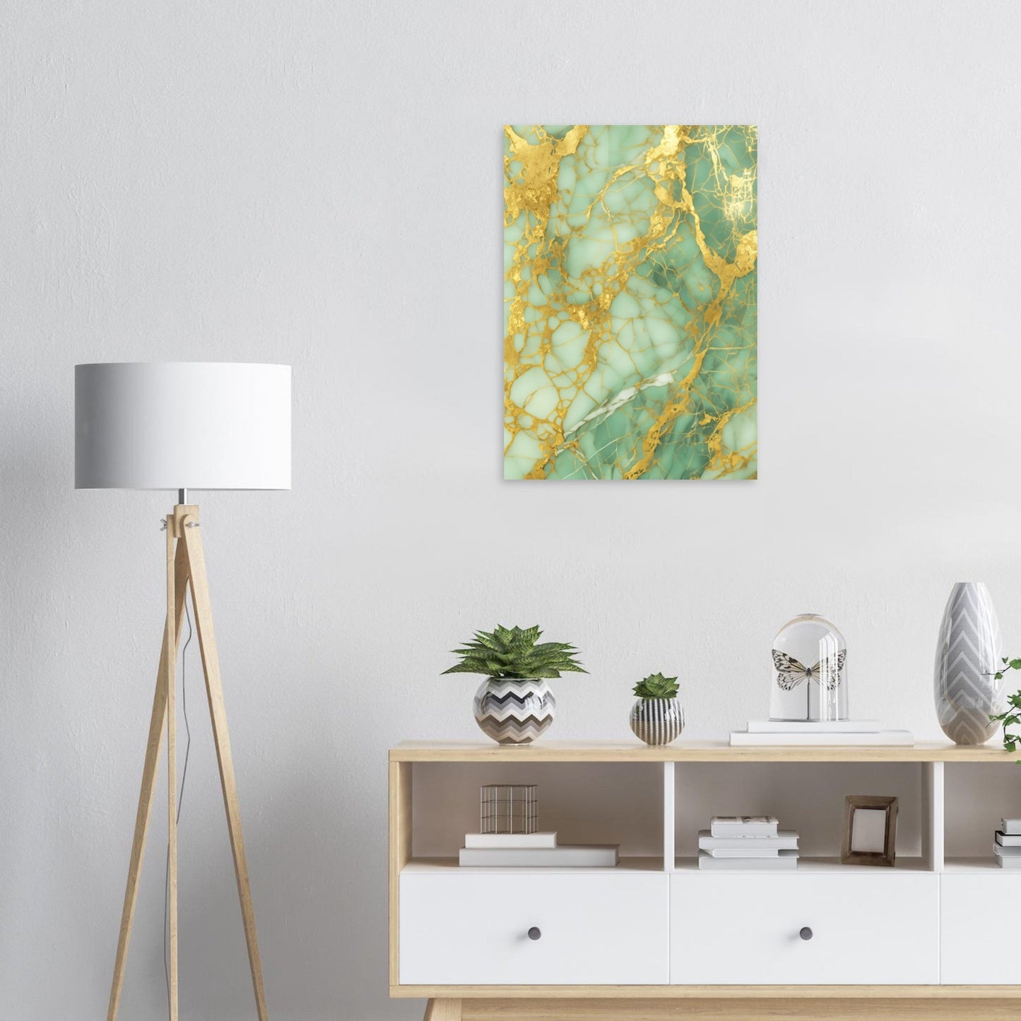 Marble 'Green & Gold' - Premium Matte Paper Poster