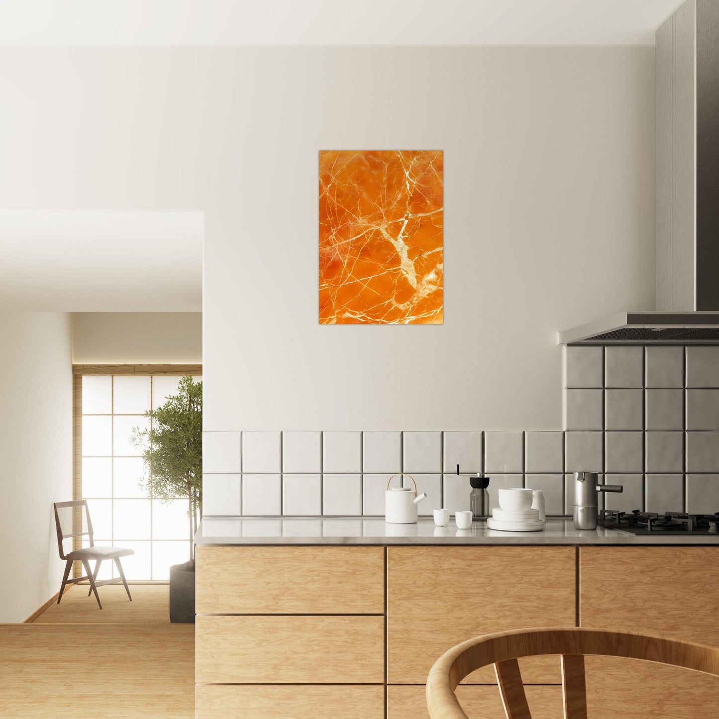 Marble 'Orange' - Premium Matte Paper Poster