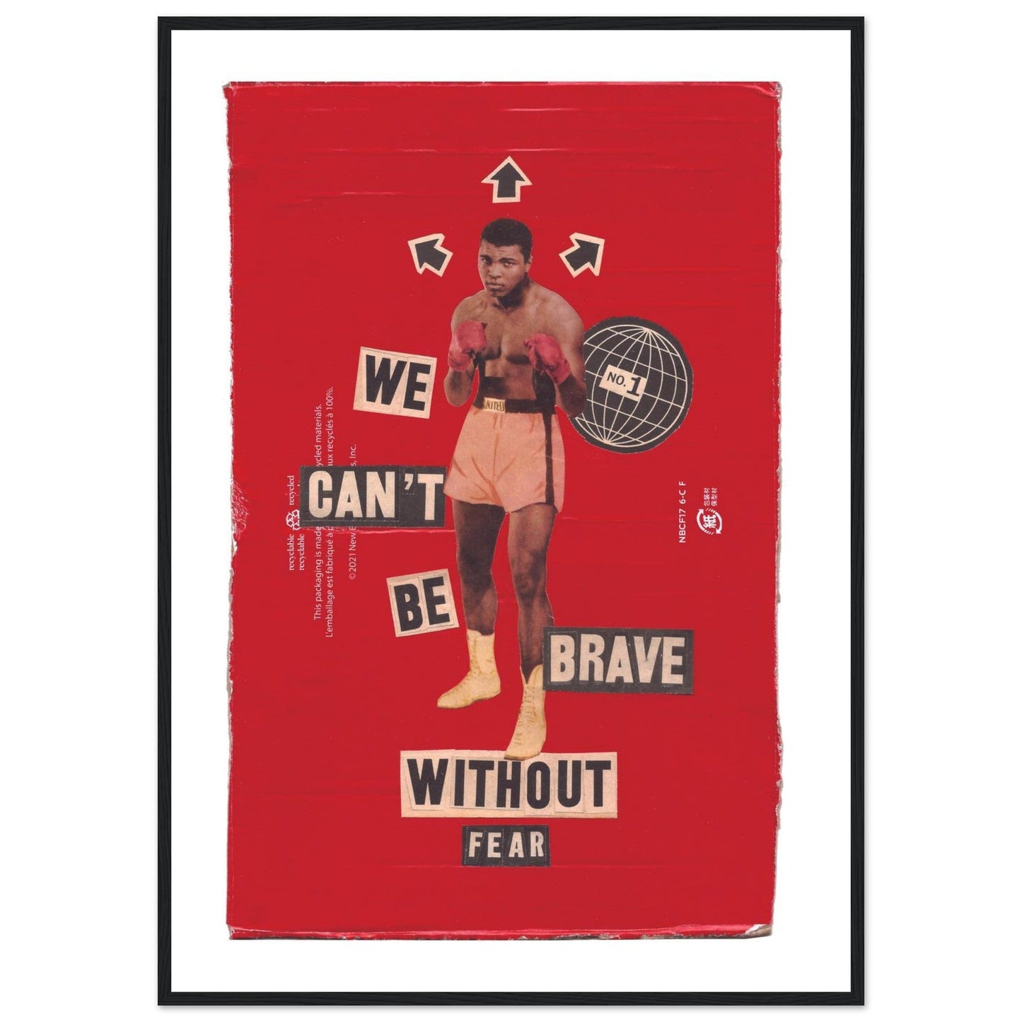 Ed Dickinson 'Brave Without Fear' - Premium Matte Paper Wooden Framed Poster