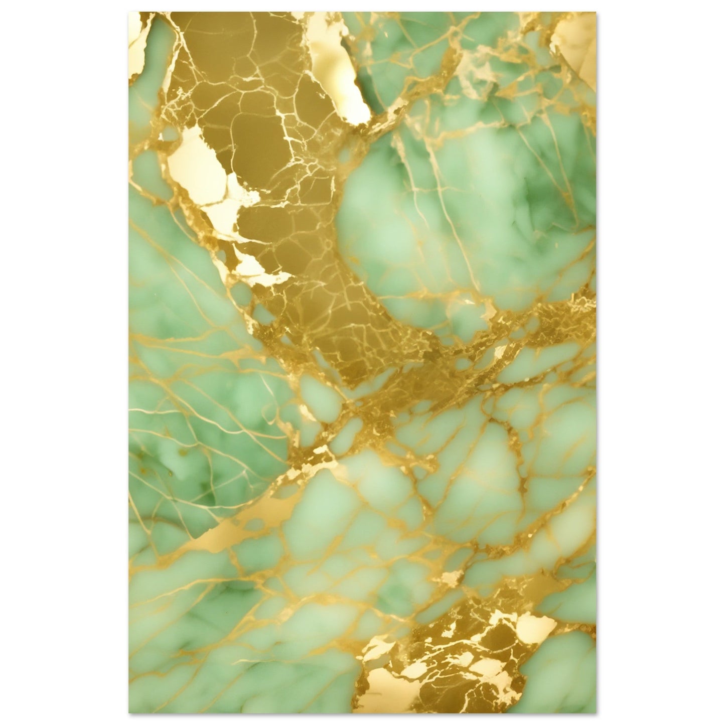 Marble 'Green & Gold' II - Premium Matte Paper Poster
