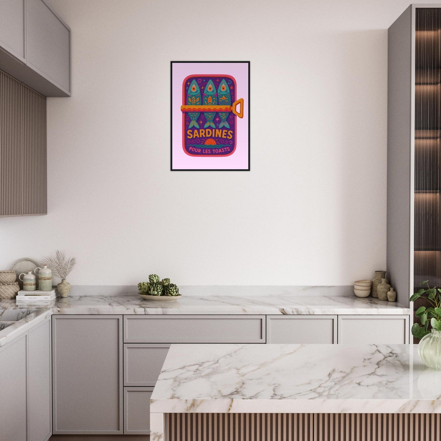 Food 'Sardines' - Premium Matte Paper Wooden Framed Poster