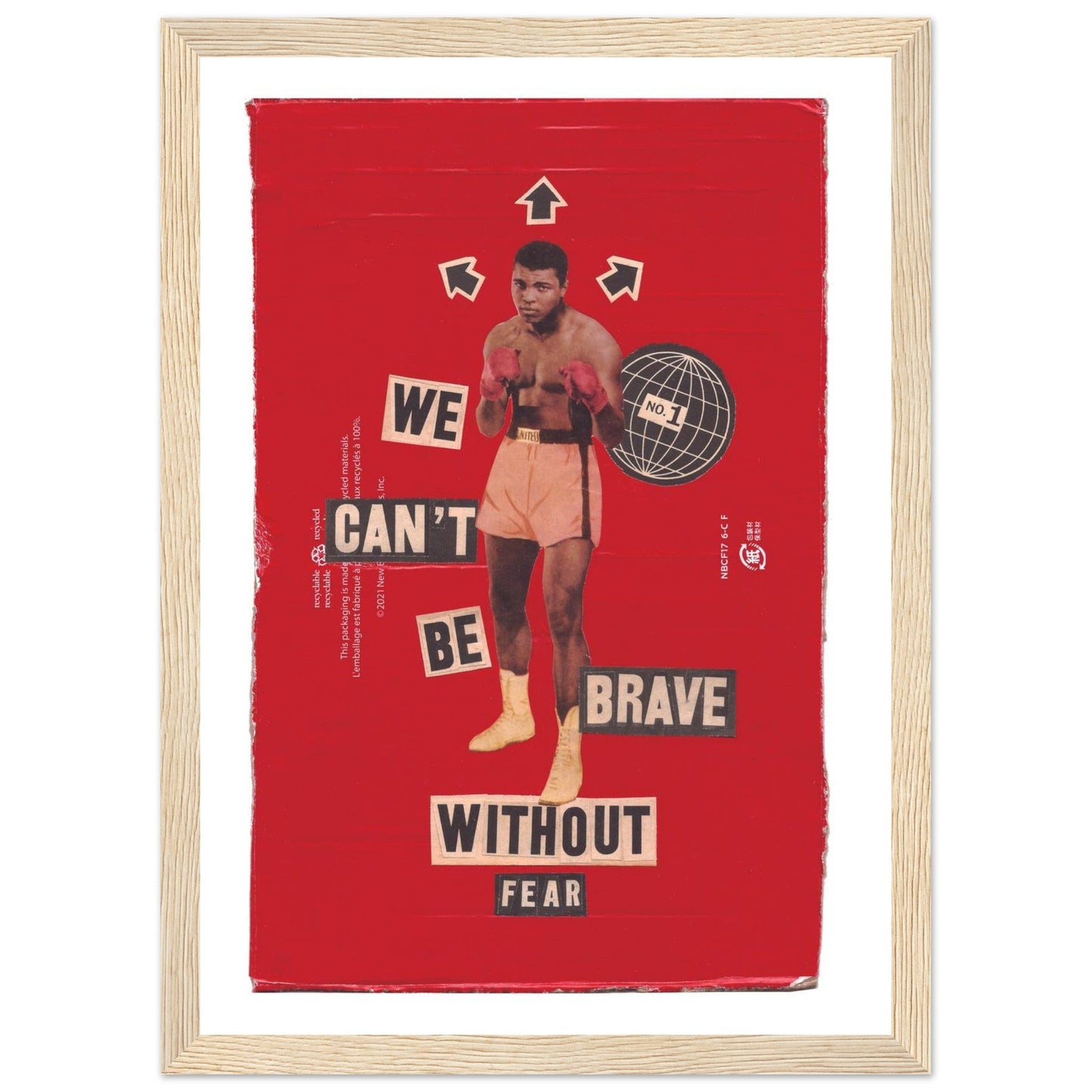 Ed Dickinson 'Brave Without Fear' - Premium Matte Paper Wooden Framed Poster