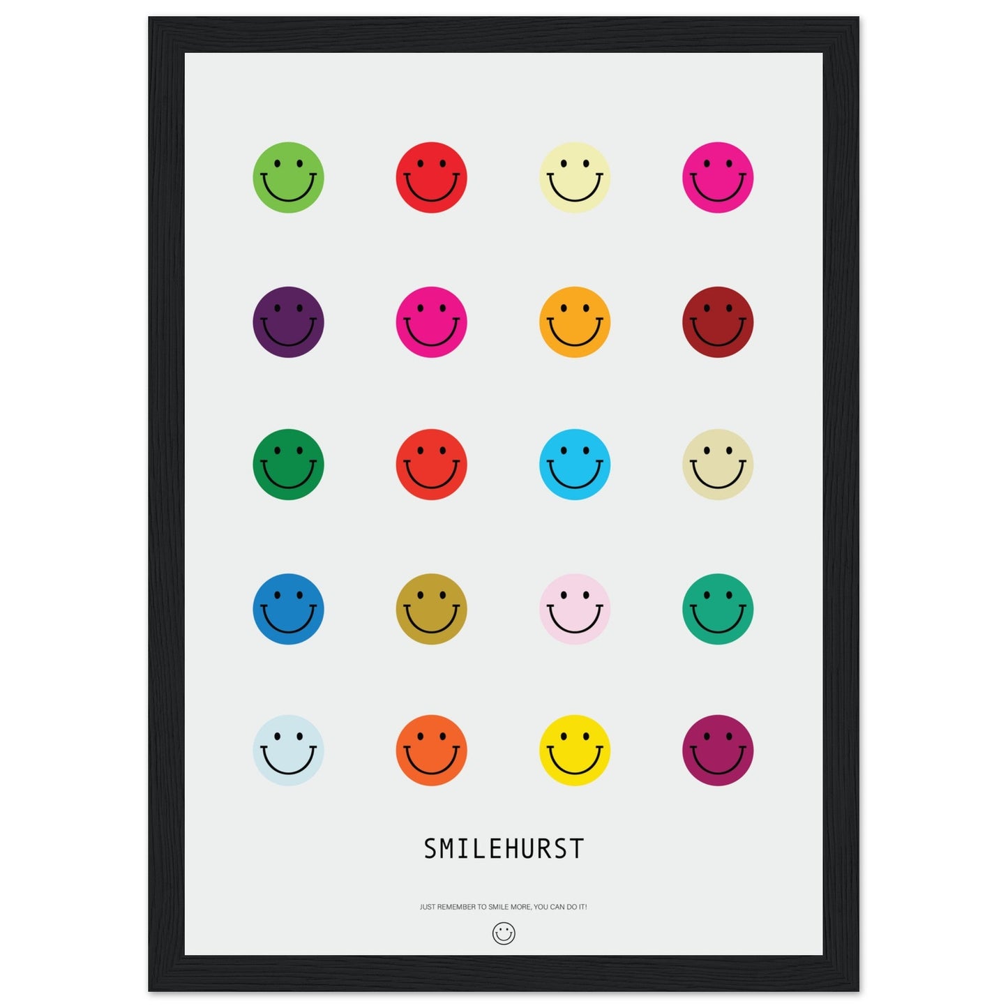 Colours 'Smilehirst' - Premium Matte Paper Wooden Framed Poster