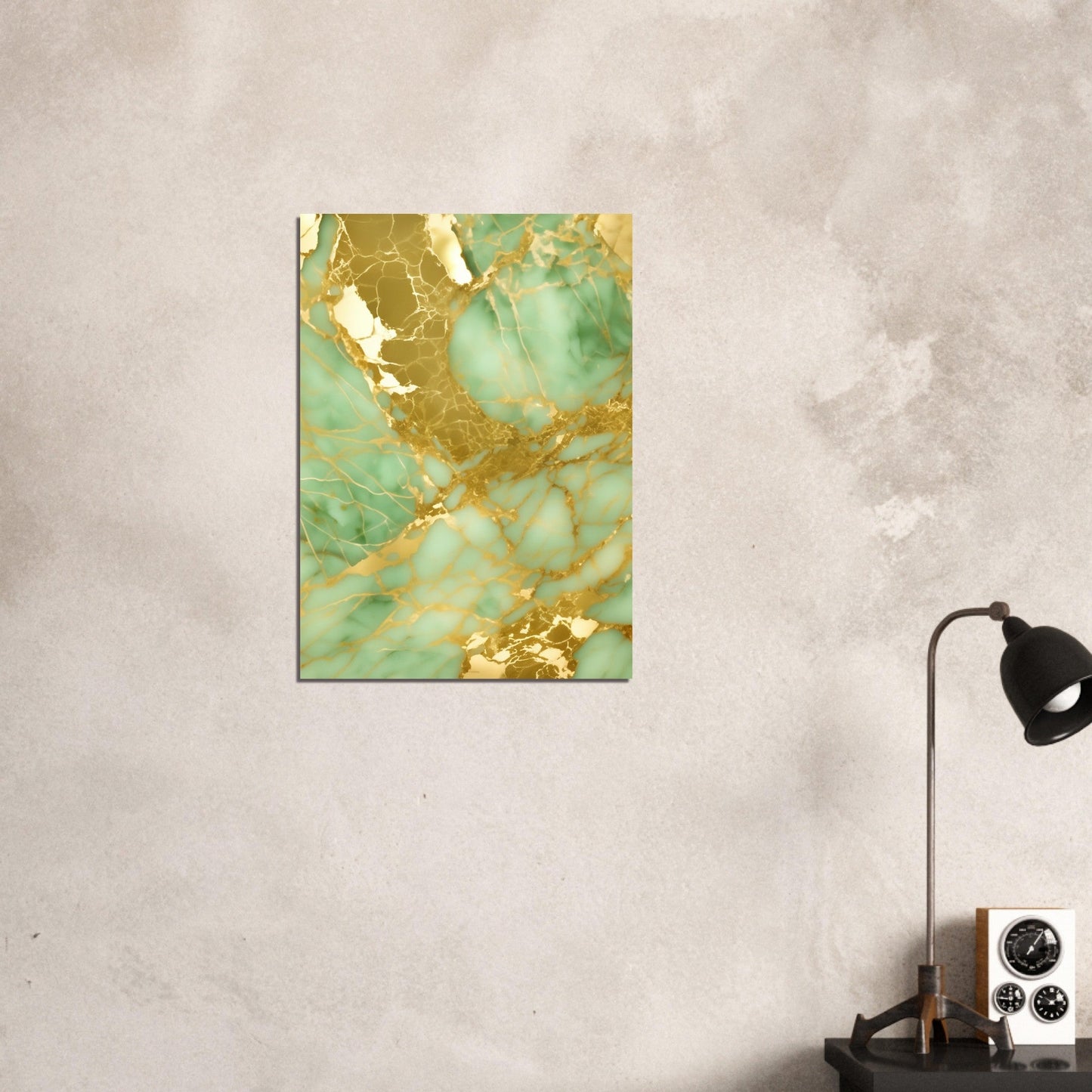 Marble 'Green & Gold' II - Premium Matte Paper Poster