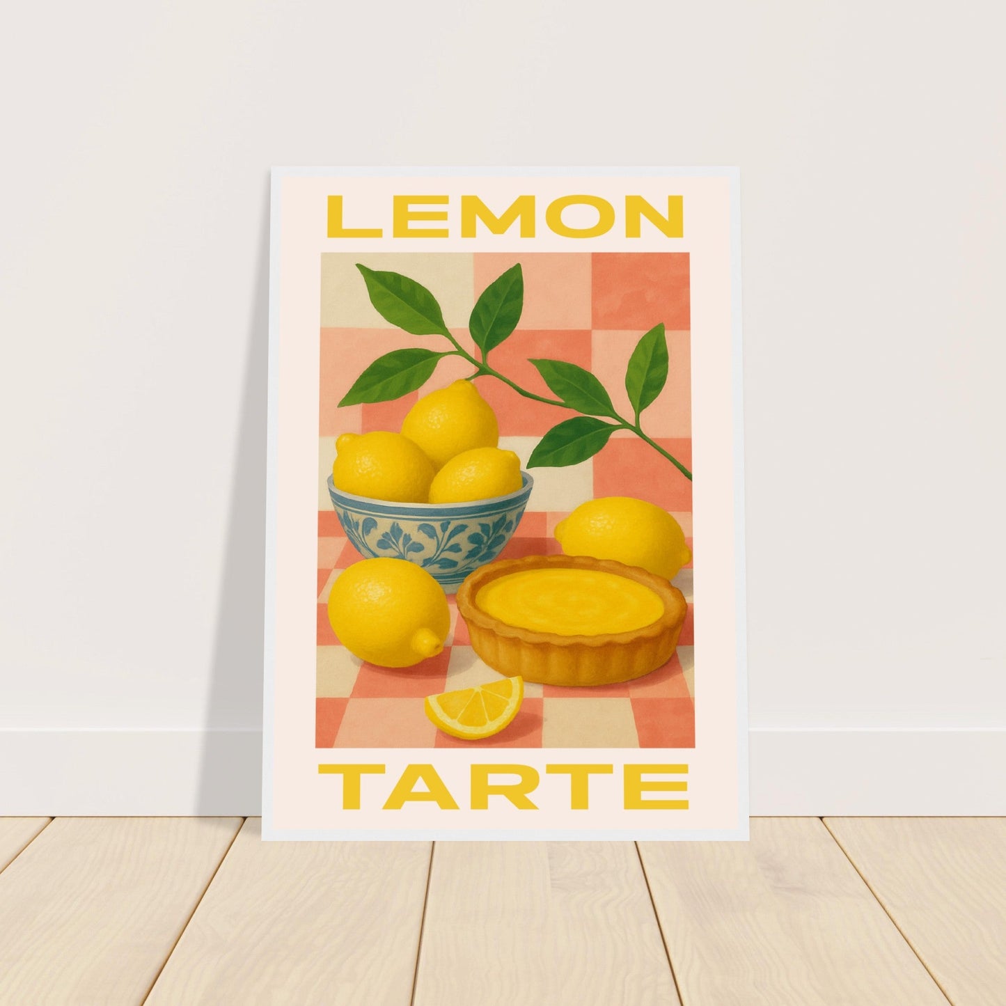 Fruity 'Lemon Tarte' - Premium Matte Paper Wooden Framed Poster