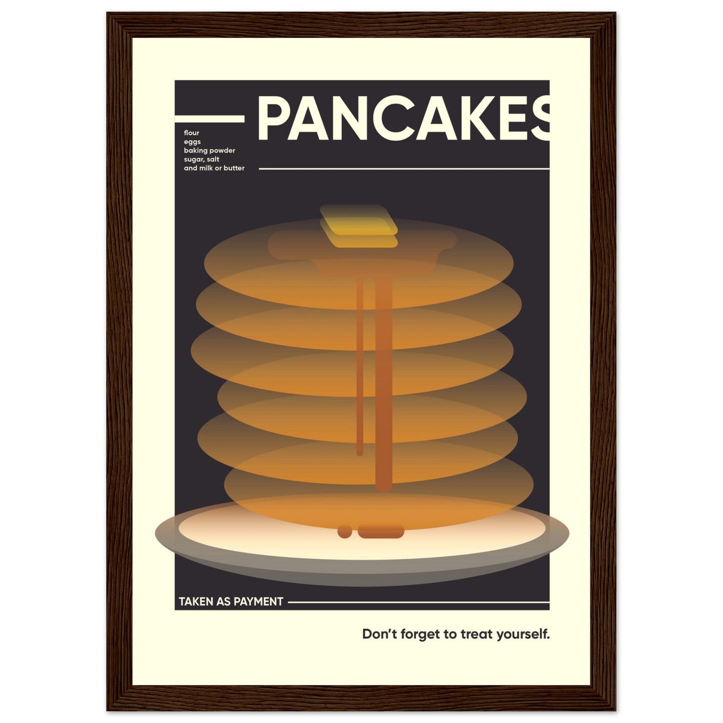 Pancakes - Premium Matte Paper Wooden Framed Poster