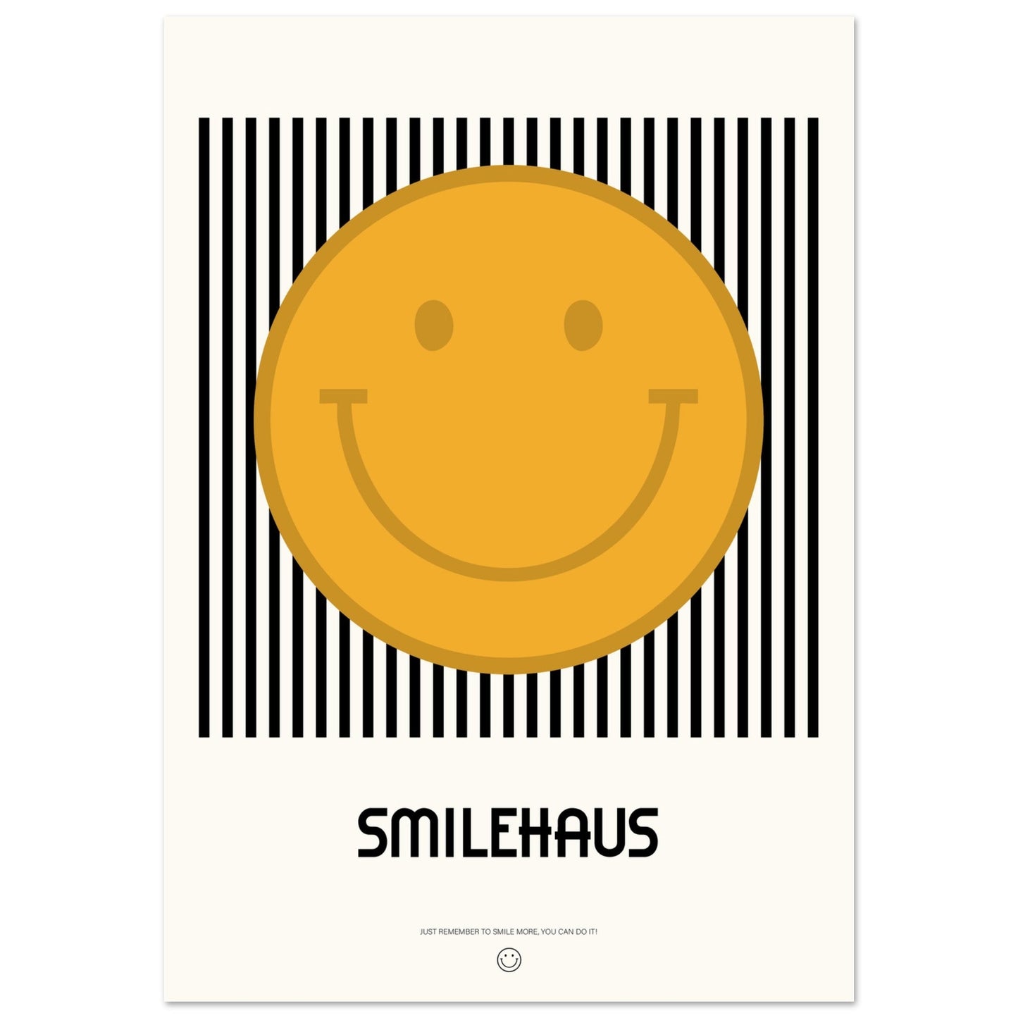 Yellow & Black 'Smilehaus' - Premium Matte Paper Poster
