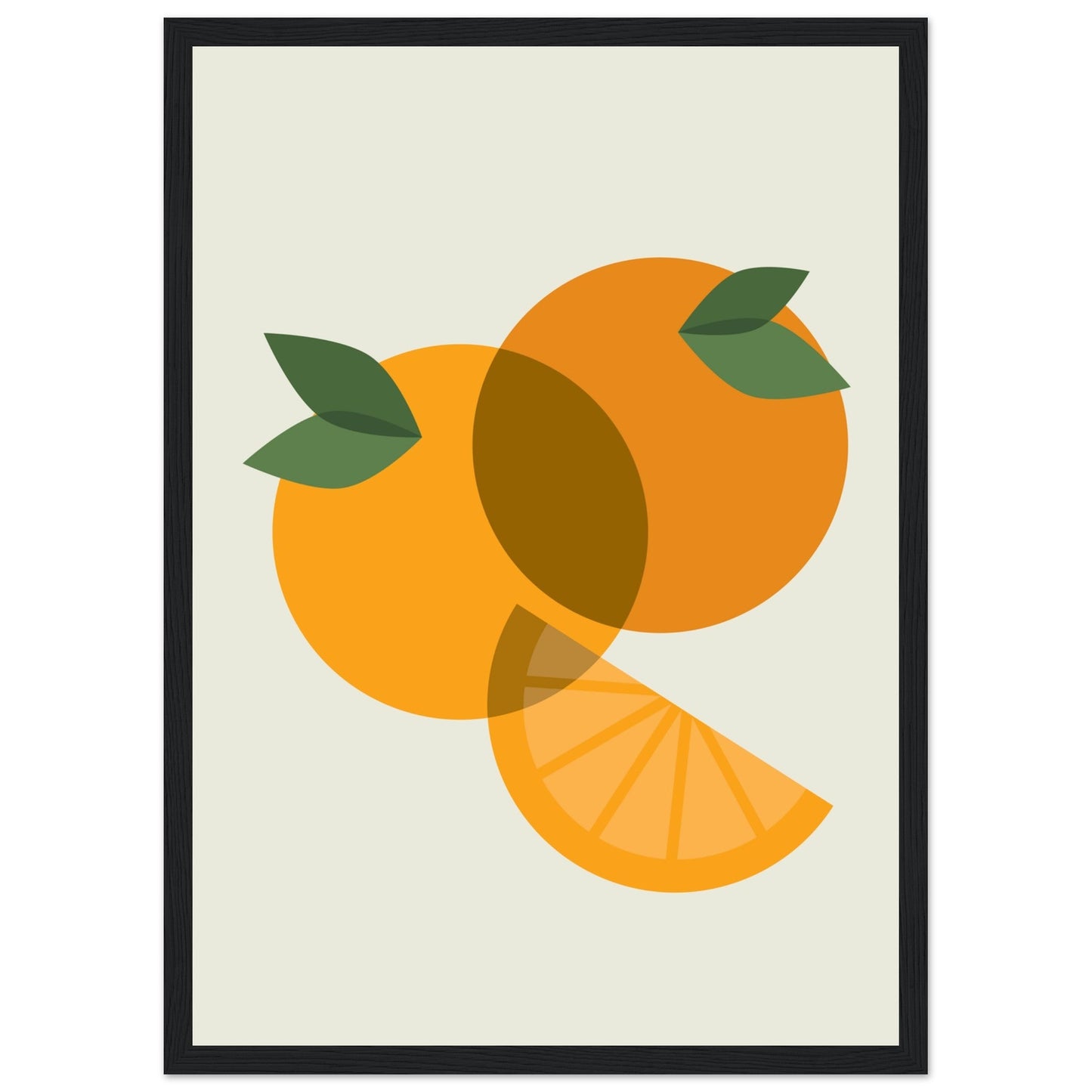 Fruity 'Oranges' - Premium Matte Paper Wooden Framed Poster