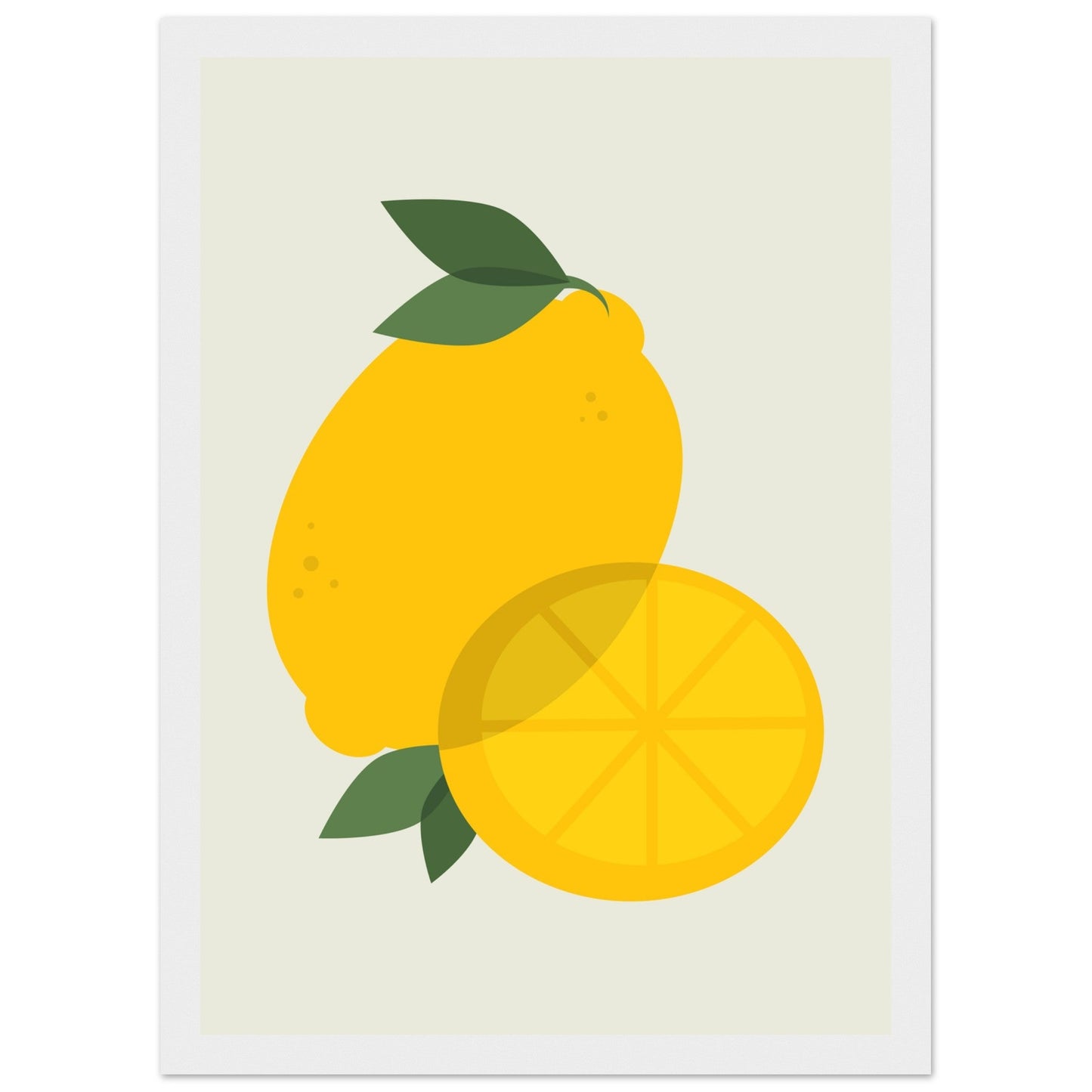 Fruity 'Lemons' - Premium Matte Paper Wooden Framed Poster