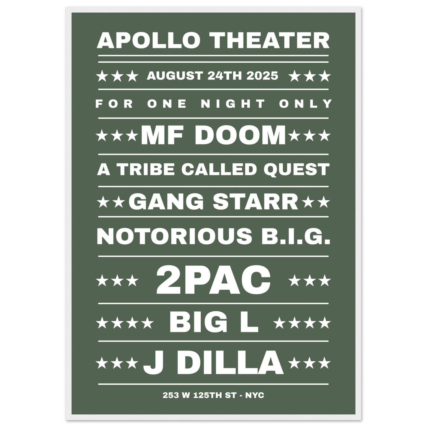 Sign 'Dream Hip Hop Gig' - Premium Matte Paper Wooden Framed Poster