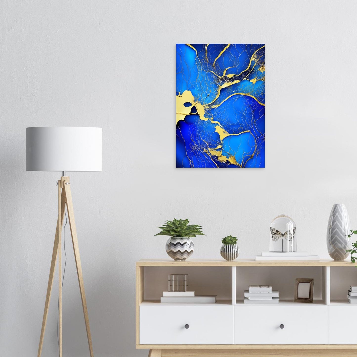 Marble 'Blue & Gold' II - Premium Matte Paper Poster