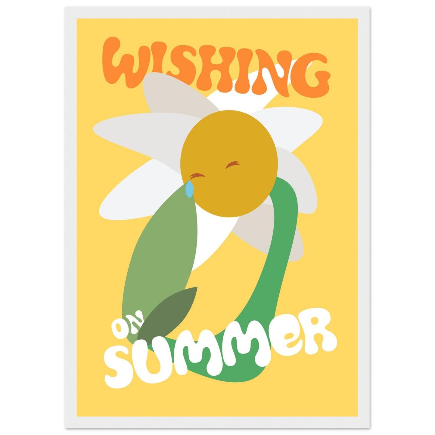 Flowers 'Wishing on Summer' - Premium Matte Paper Wooden Framed Poster