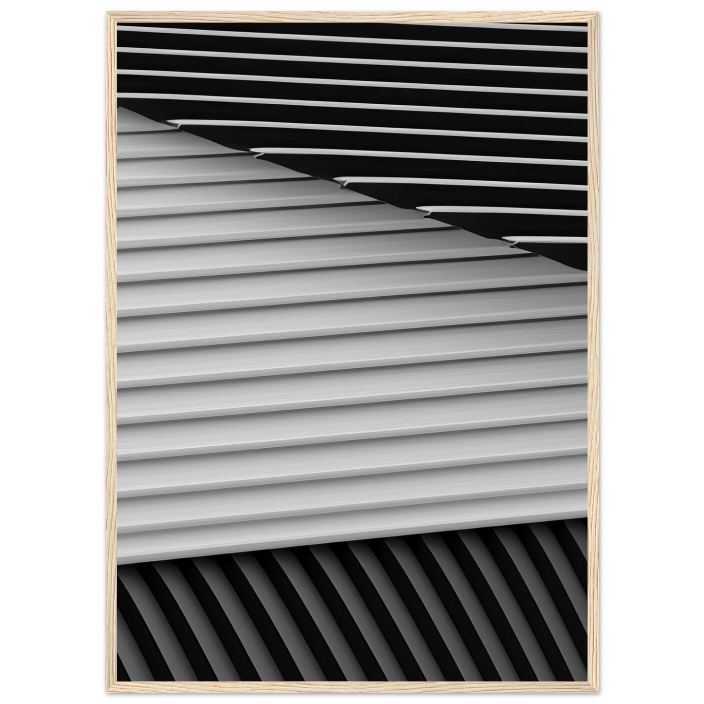 Smart 'Black & White' - Premium Matte Paper Wooden Framed Poster