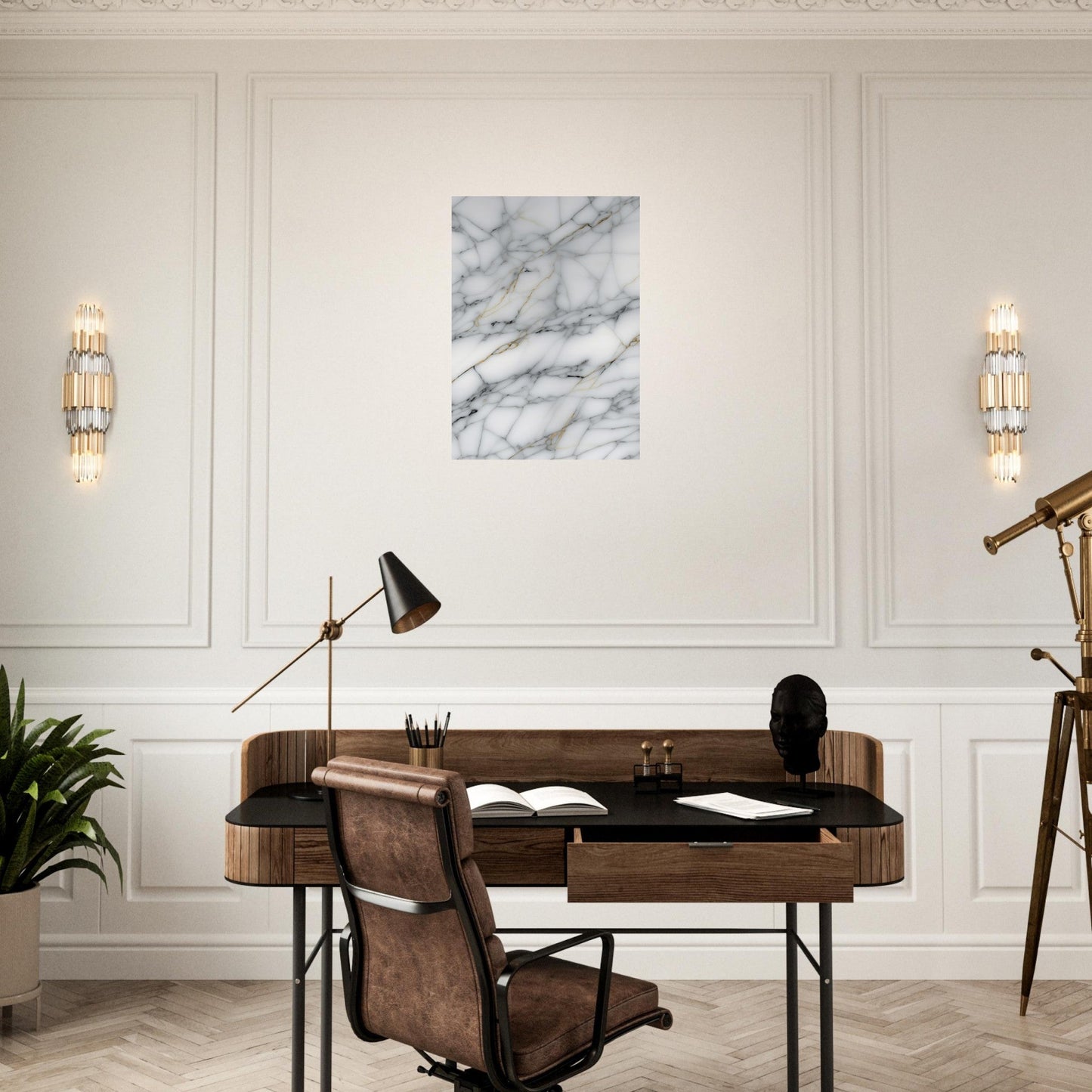 Marble 'Grey' - Premium Matte Paper Poster