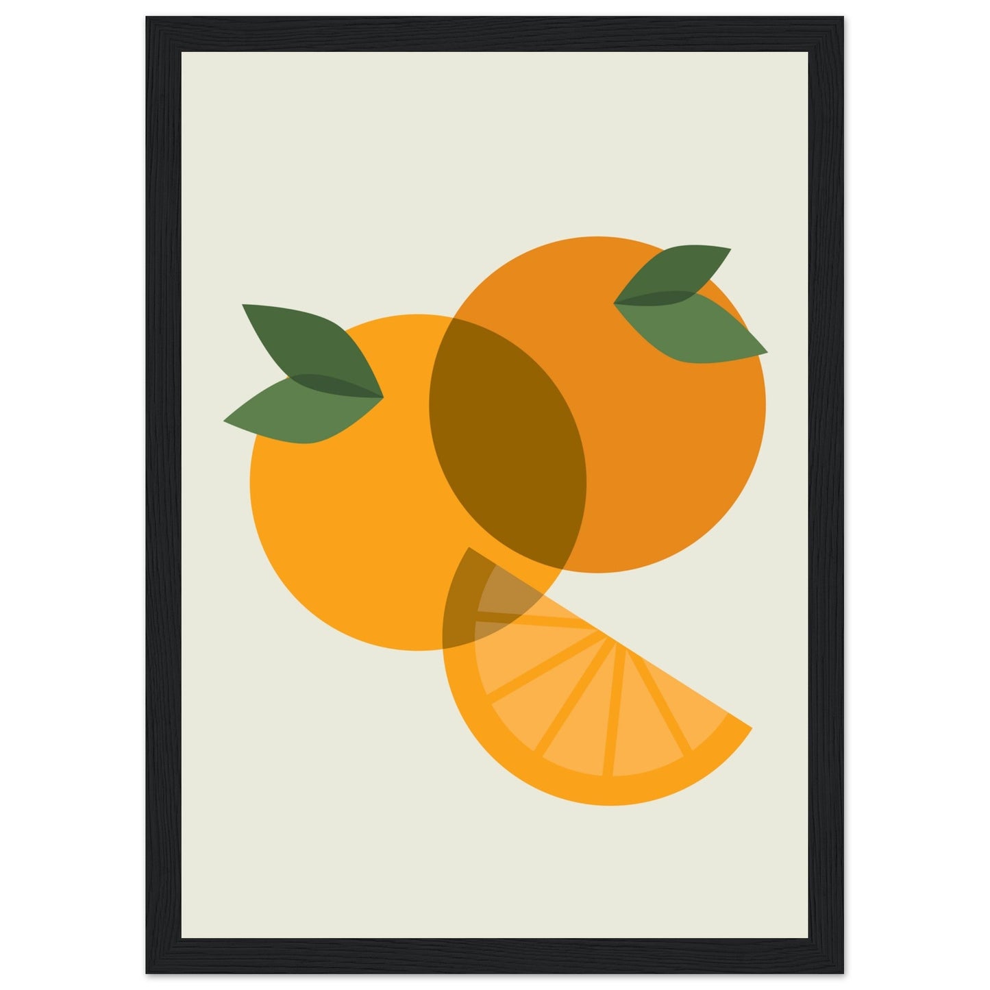Fruity 'Oranges' - Premium Matte Paper Wooden Framed Poster