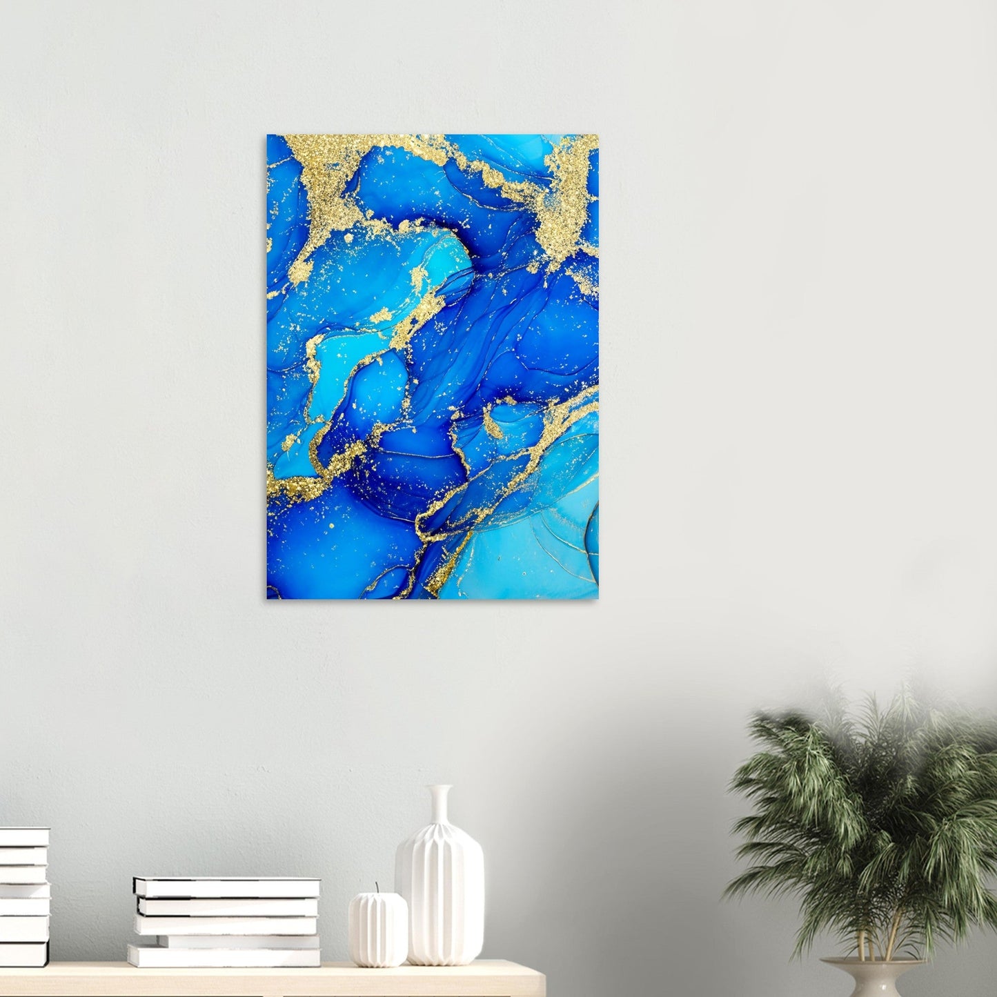 Marble 'Blue & Gold' - Premium Matte Paper Poster